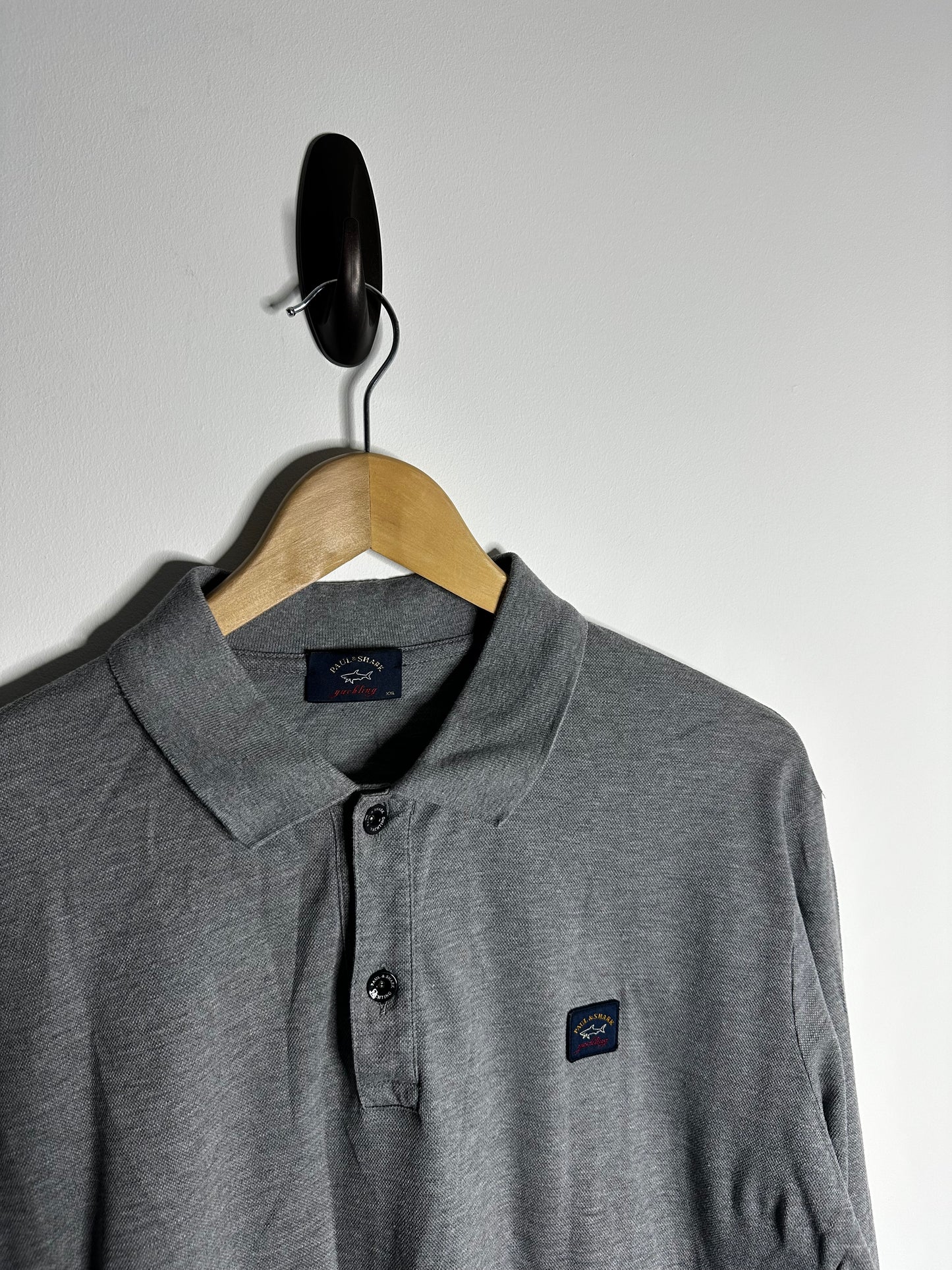 Paul & Shark Grey Long Sleeve Polo Shirt - XXL