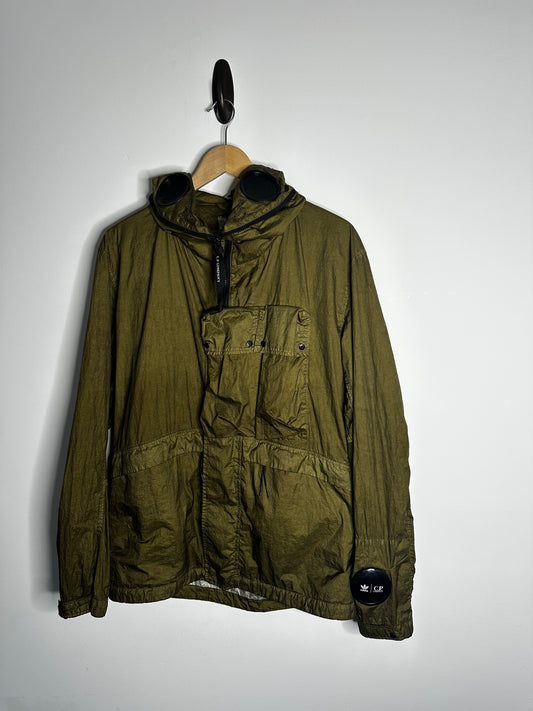 C.P. Company x Adidas Originals Green Chrome Explorer Goggle Jacket - Small