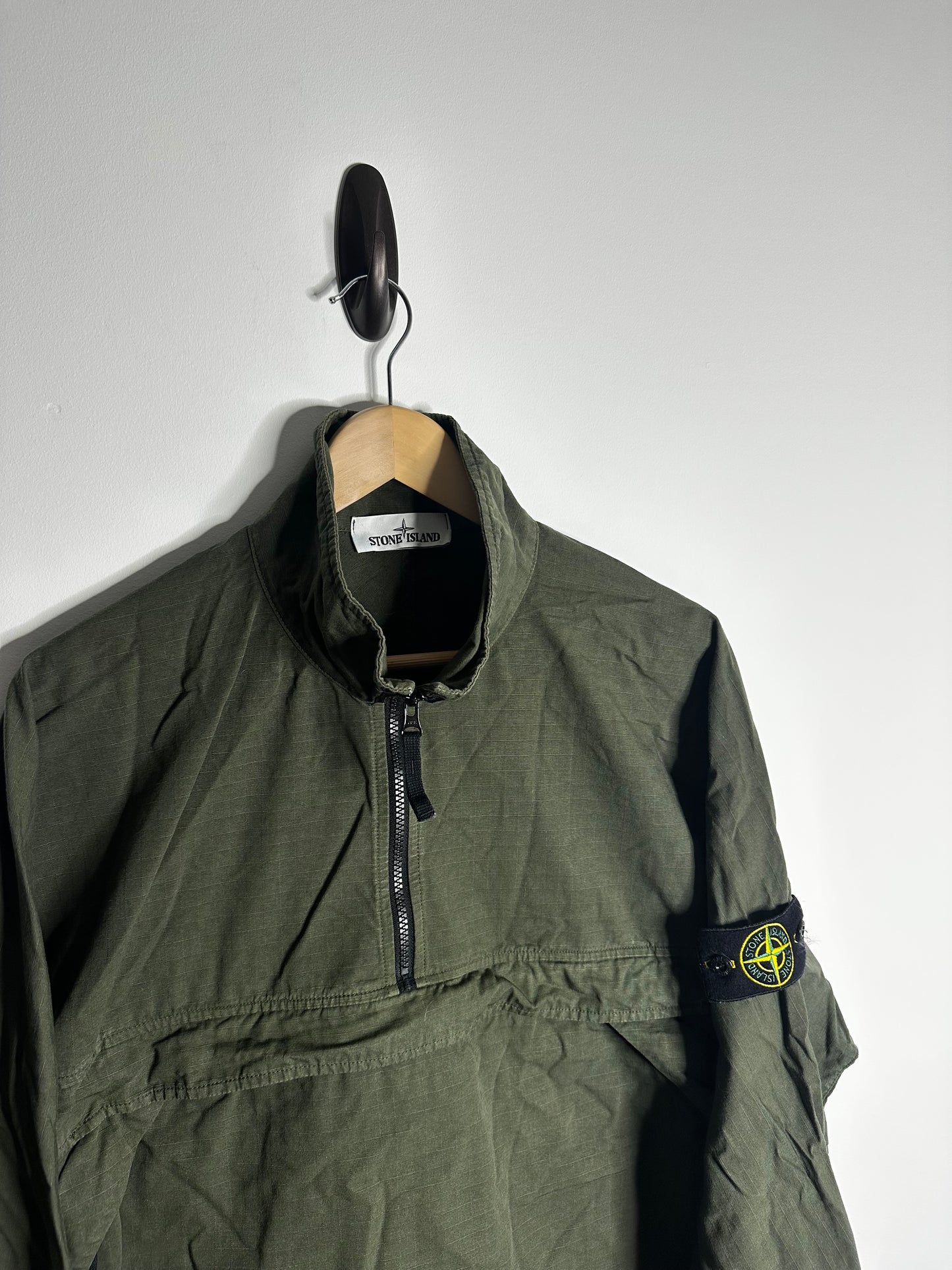 Stone Island Khaki Ripstop Pullover Smock - Extra Large