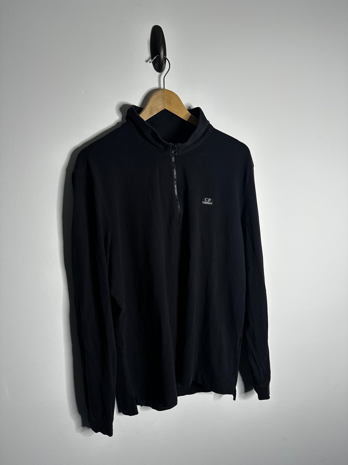 C.P. Company Black Lightweight Quarter Zip Jumper - XXL