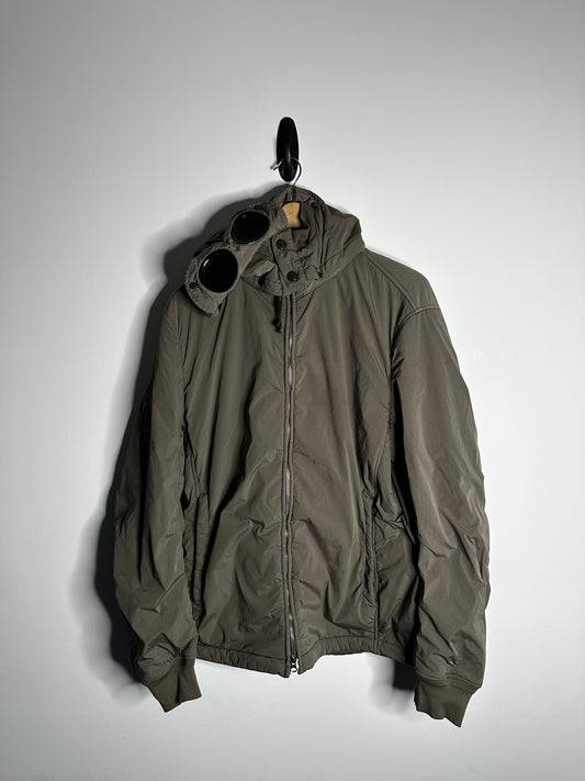 C.P. Company Tan Fleece Lined Nycra Stretch Goggle Jacket - XXXL