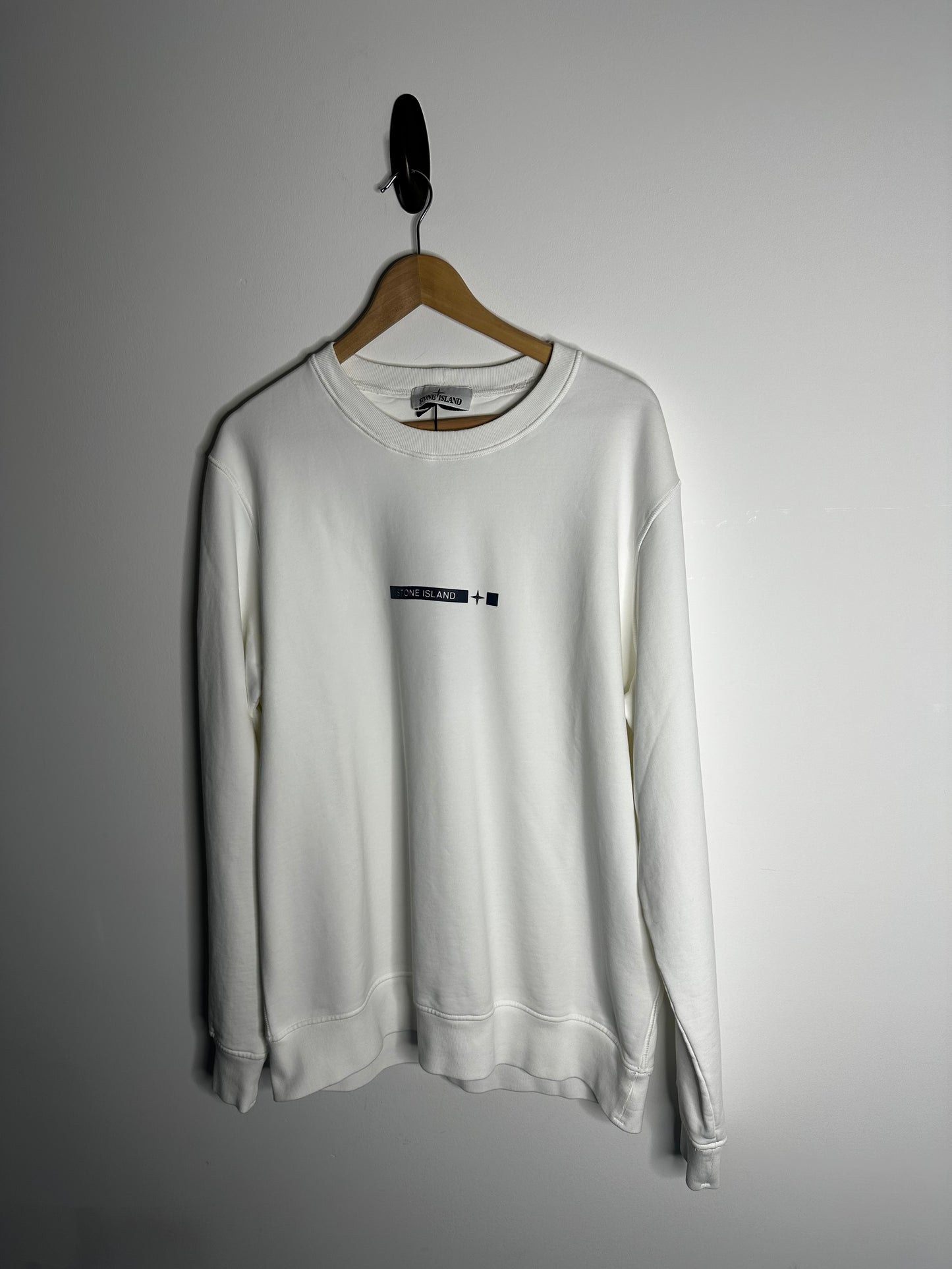 Stone Island White Crewneck Sweatshirt - XXL