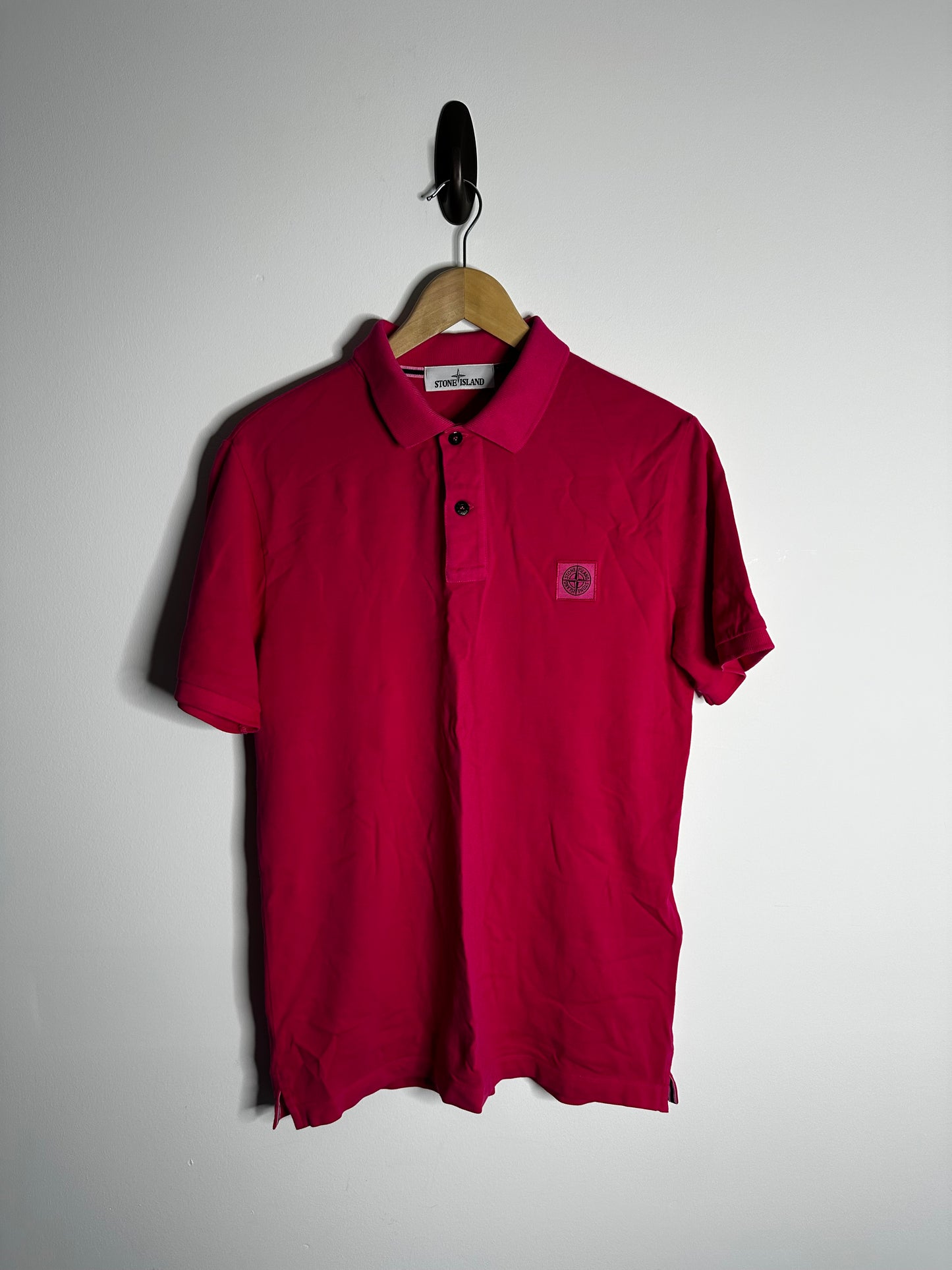 Stone Island Pink Polo Shirt - Large