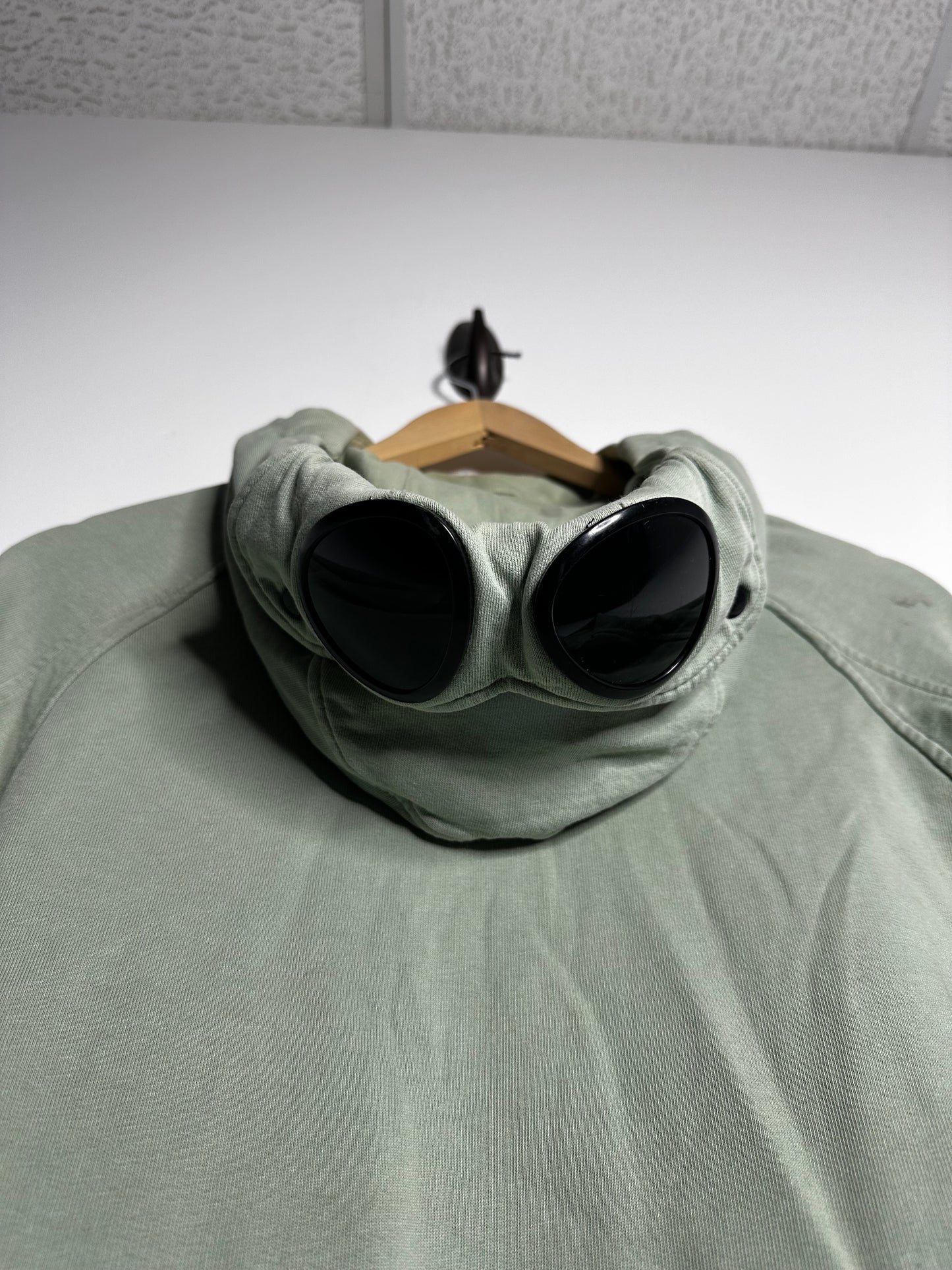 C.P. Company Green Pull Over Goggle Hoodie - Large