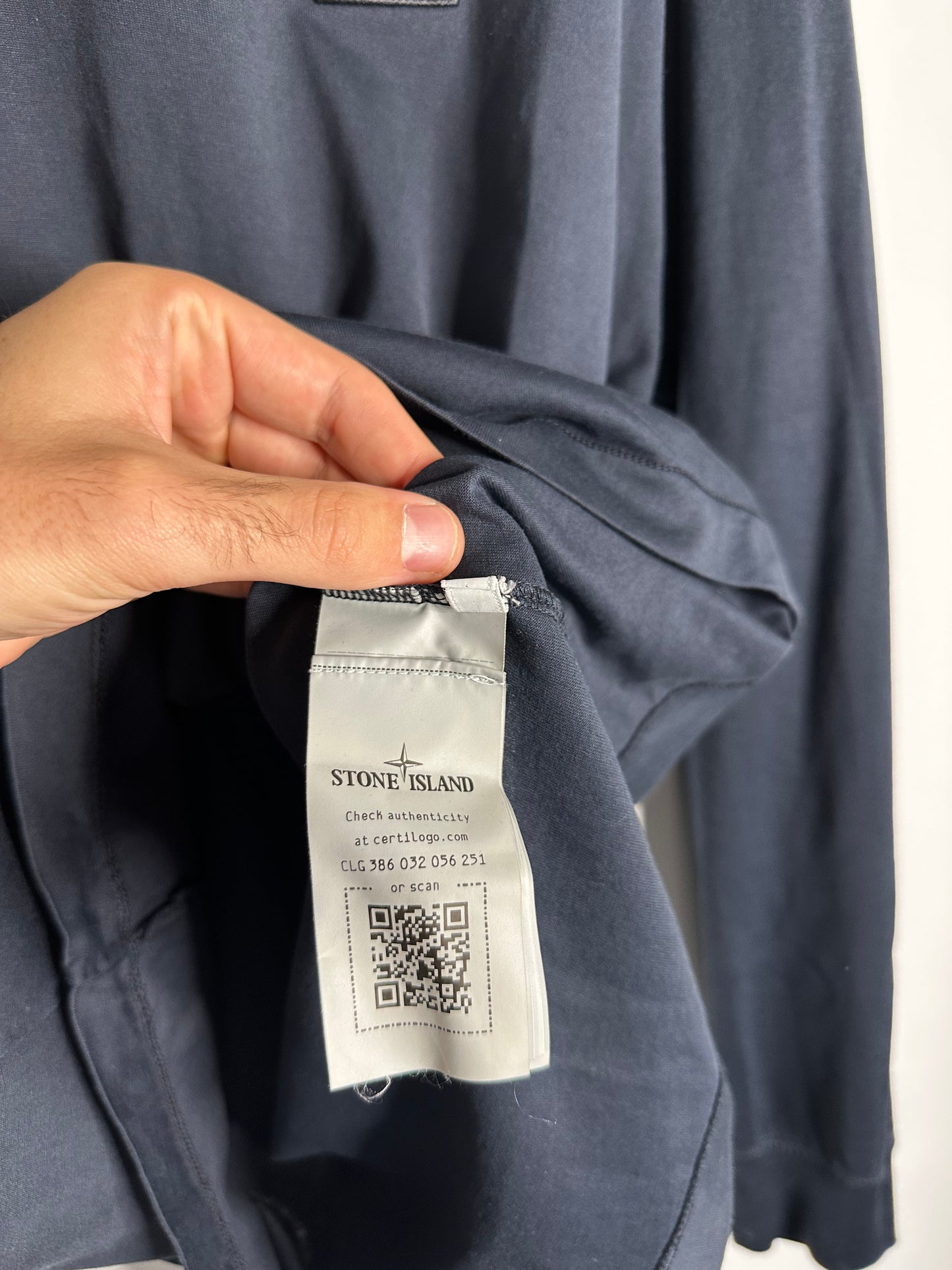 Stone Island Navy Long Sleeve T - Shirt - Medium