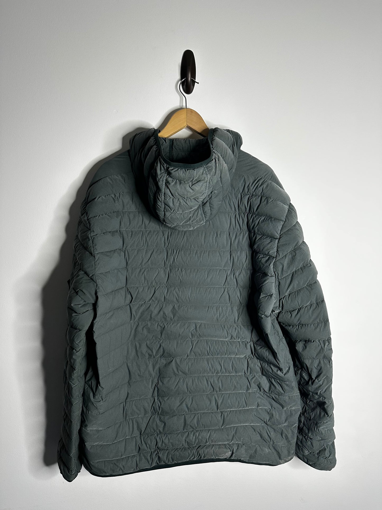 Stone Island Green Loom Woven Down Chambers Puffer Jacket - XXXL