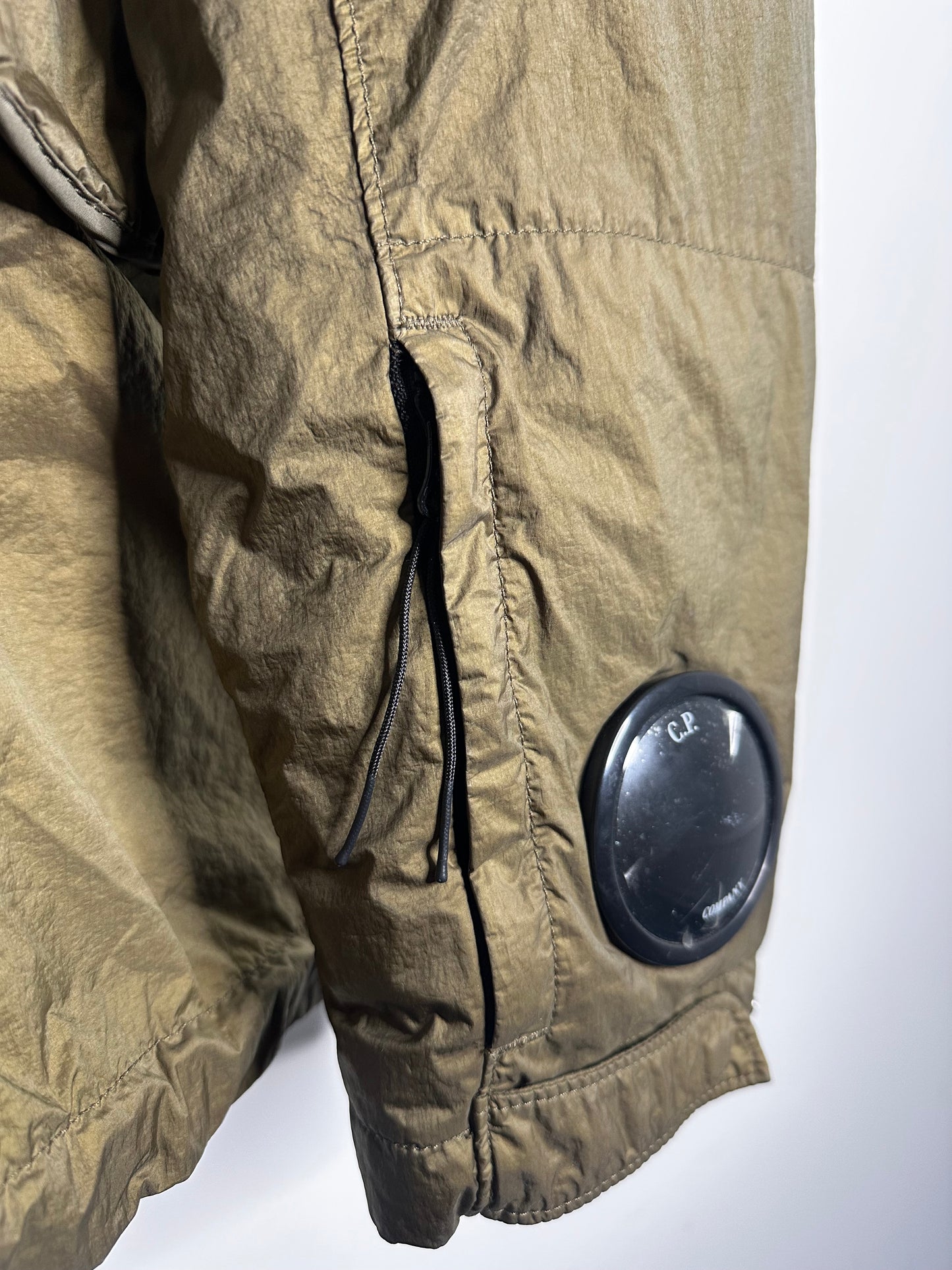 C.P. Company Khaki Nyfoil Utility Watchviewer Mille Goggle Down Jacket - Large