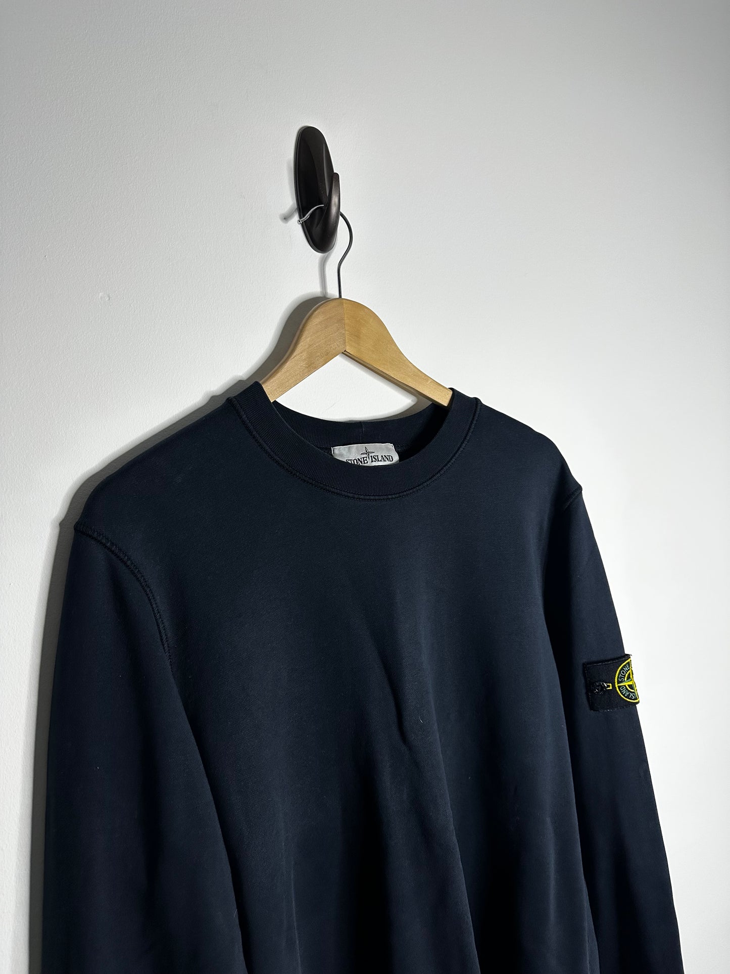 Stone Island Navy Crewneck Sweatshirt - Large