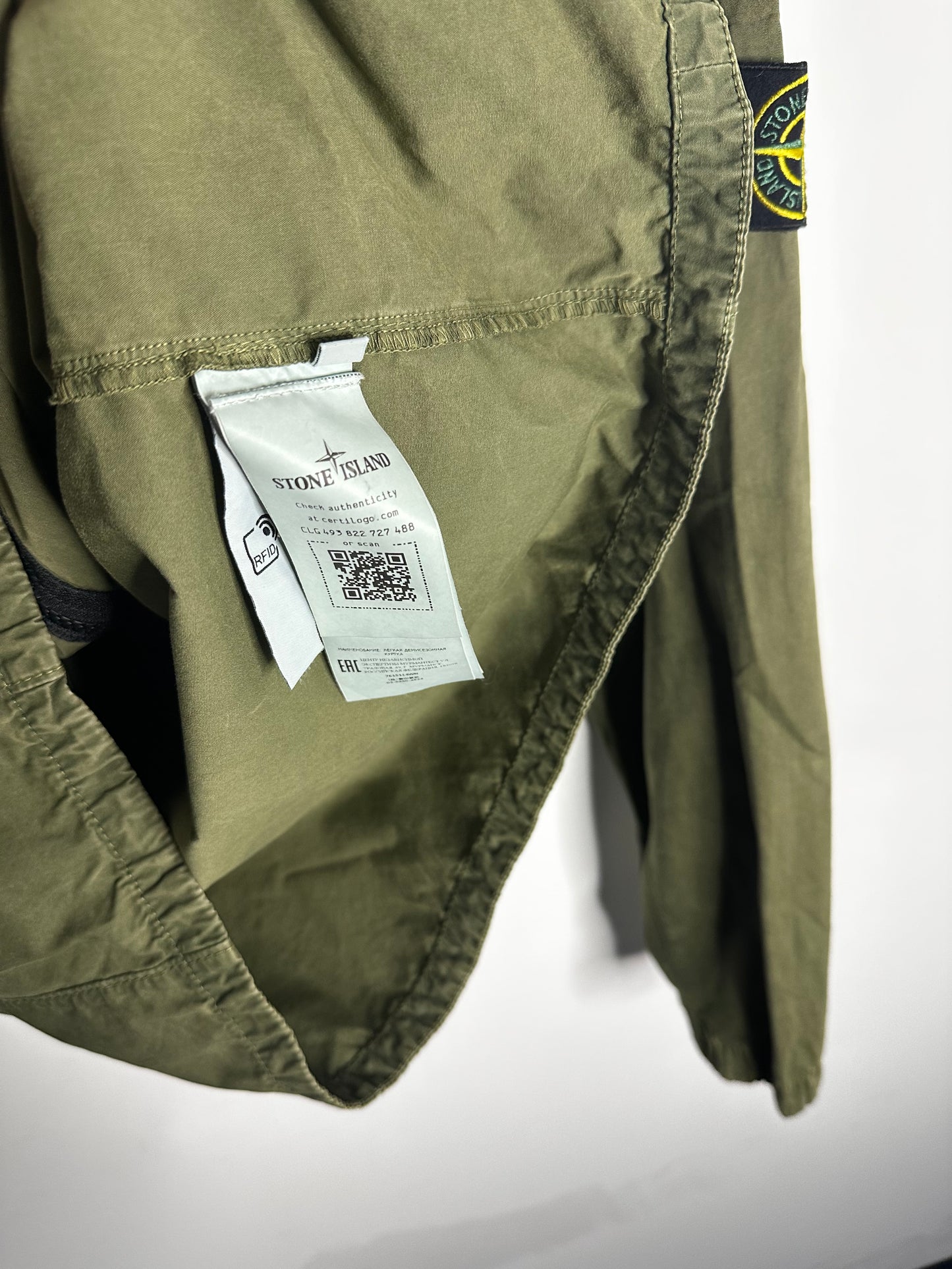 Stone Island Khaki Double Pocket Overshirt - Large