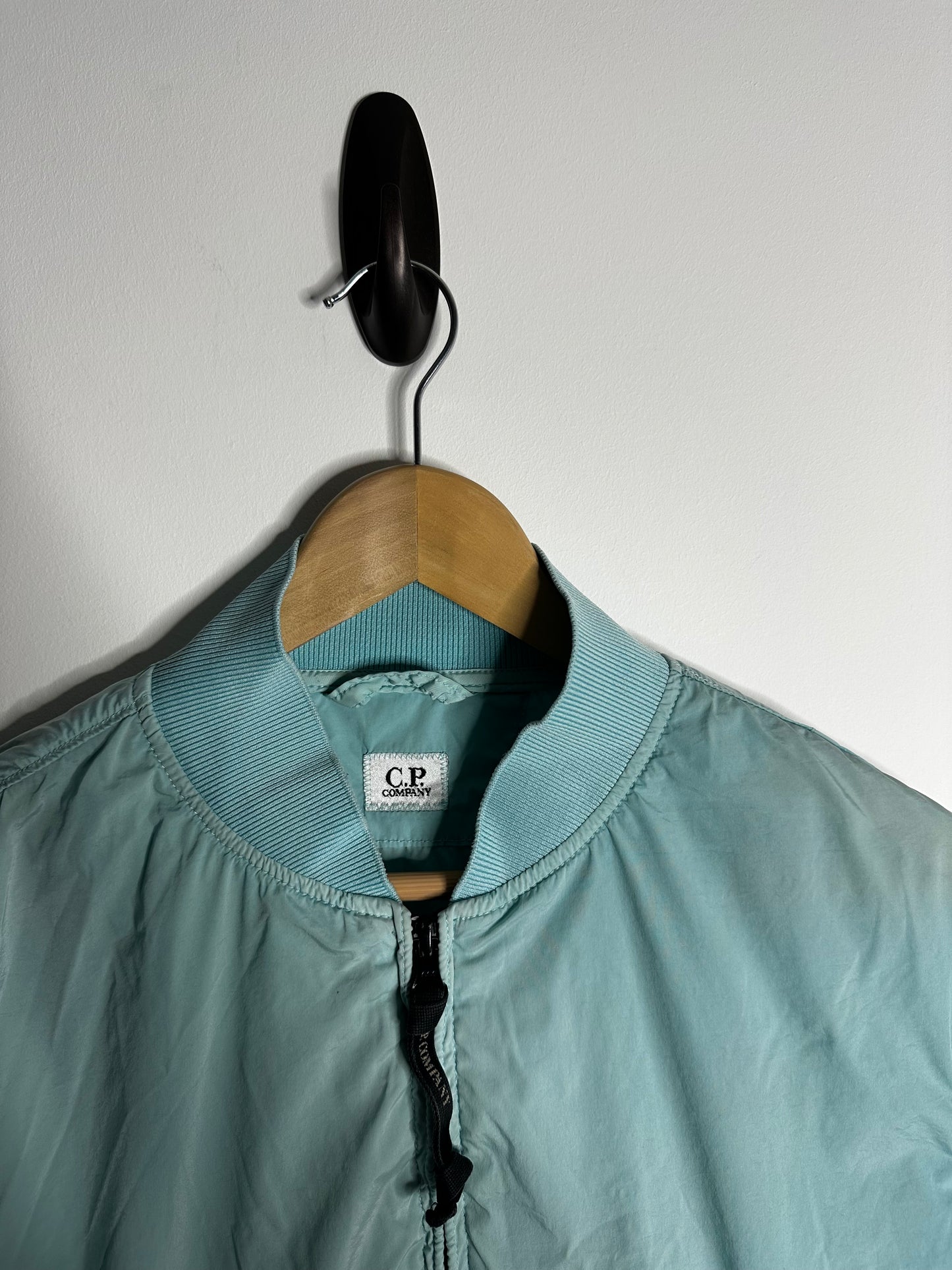 C.P. Company Light Blue Nycra Bomber Jacket - Large
