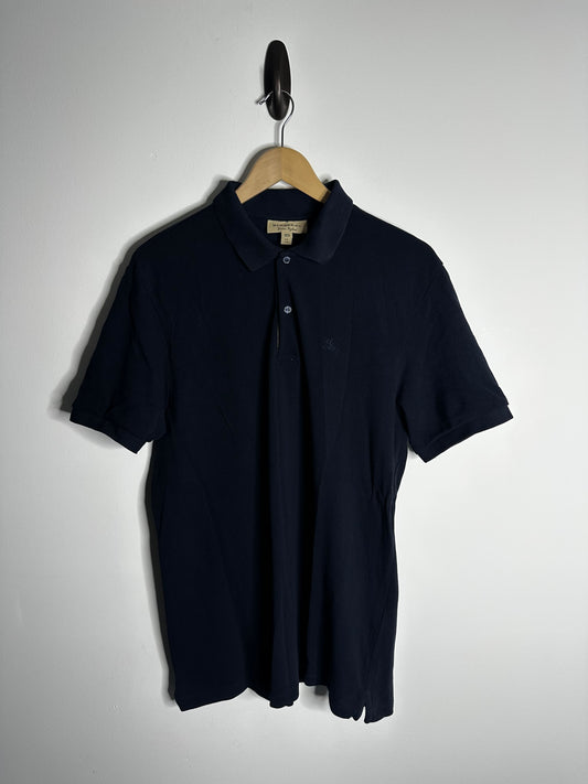 Burberry Navy Nova Check Collar Polo Shirt - XXL