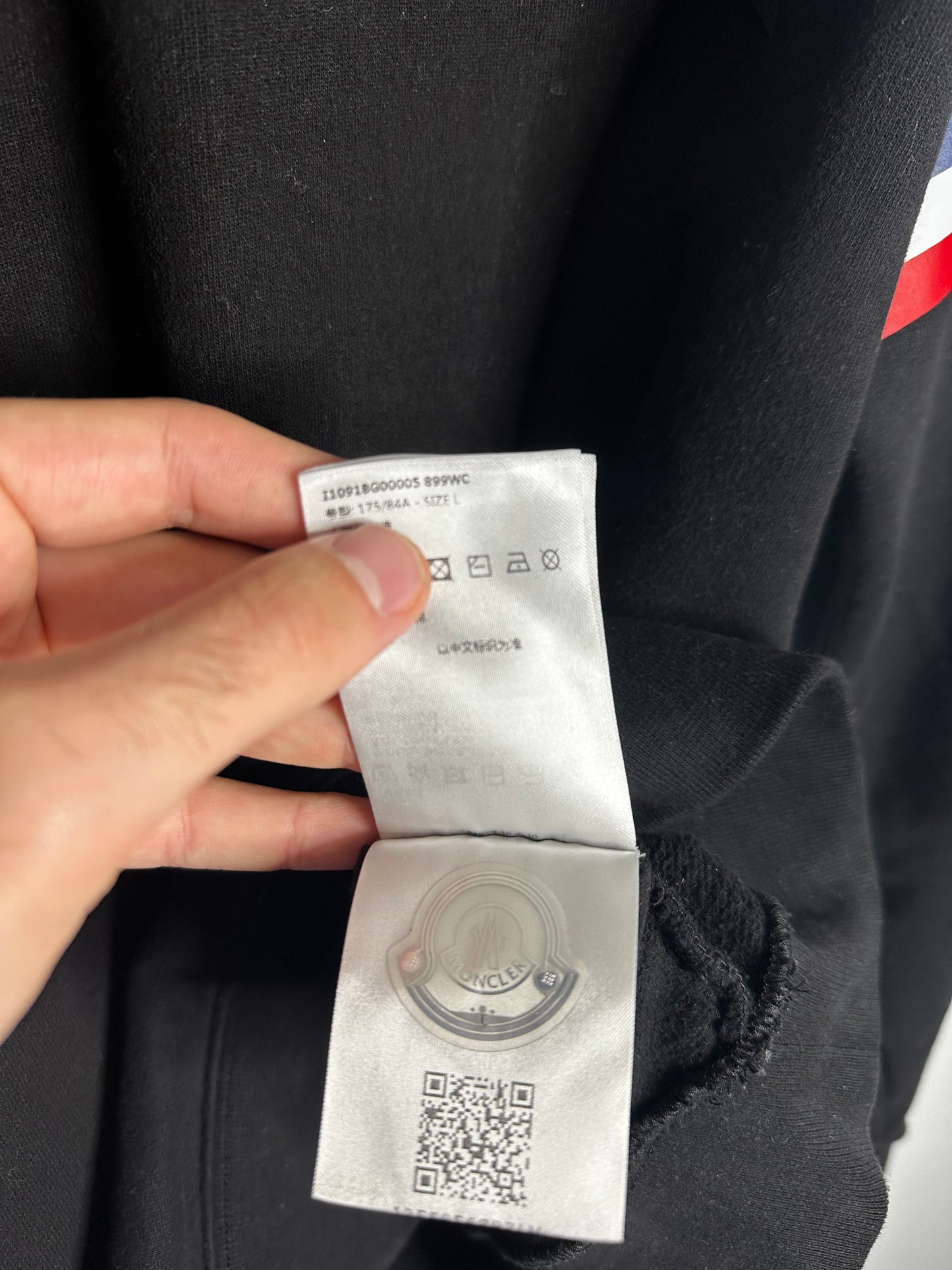 Moncler Black Crewneck Sweatshirt - Large