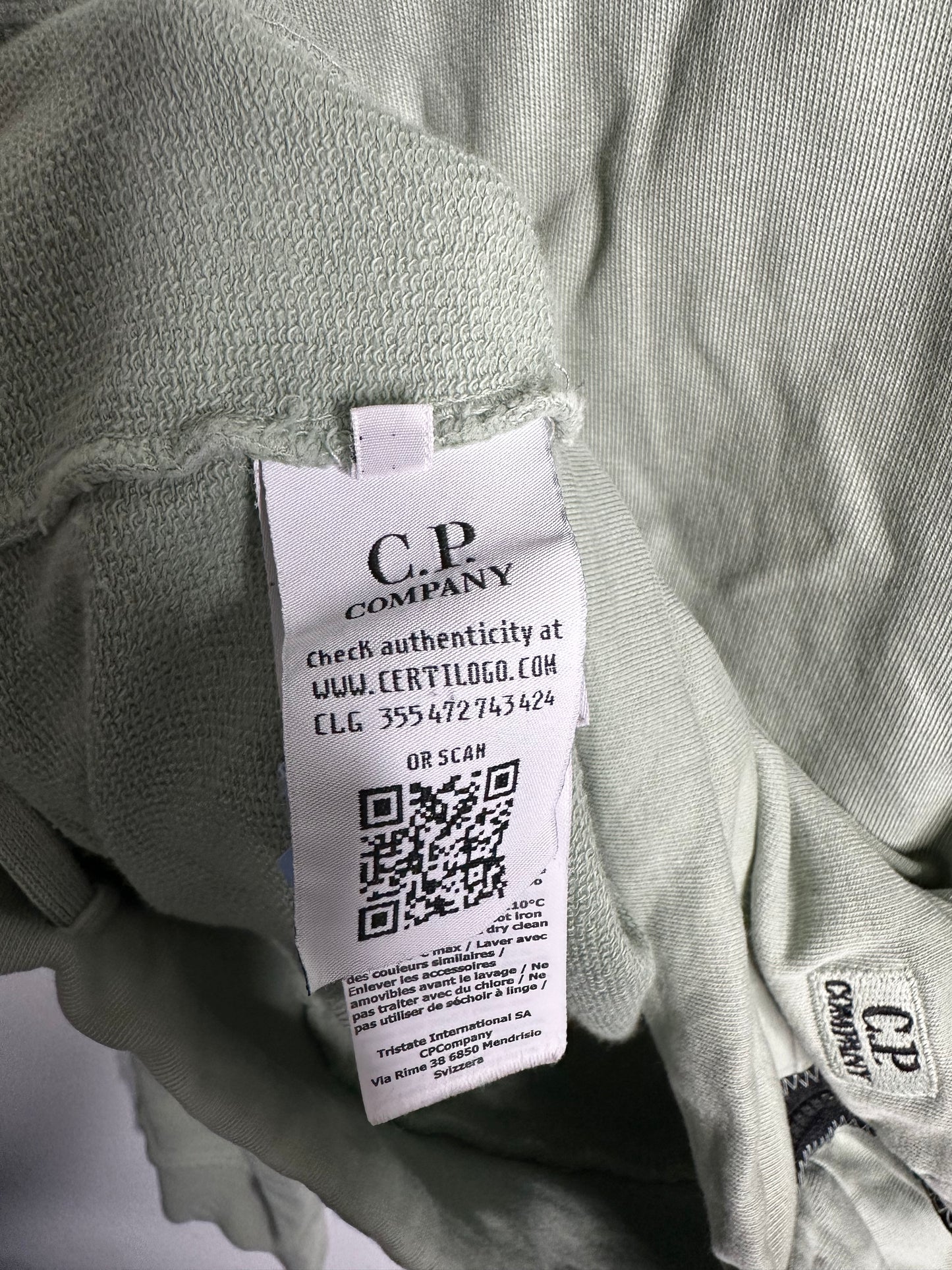 C.P. Company Green Pull Over Goggle Hoodie - Large