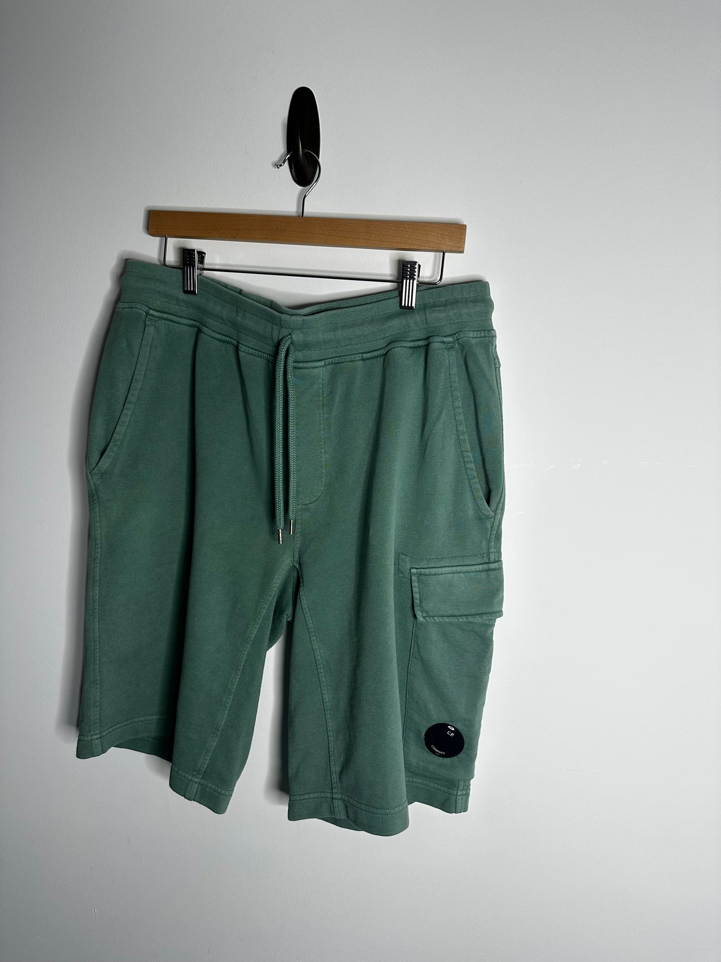 C.P. Company Green Resist Dyed Cotton Fleece Shorts