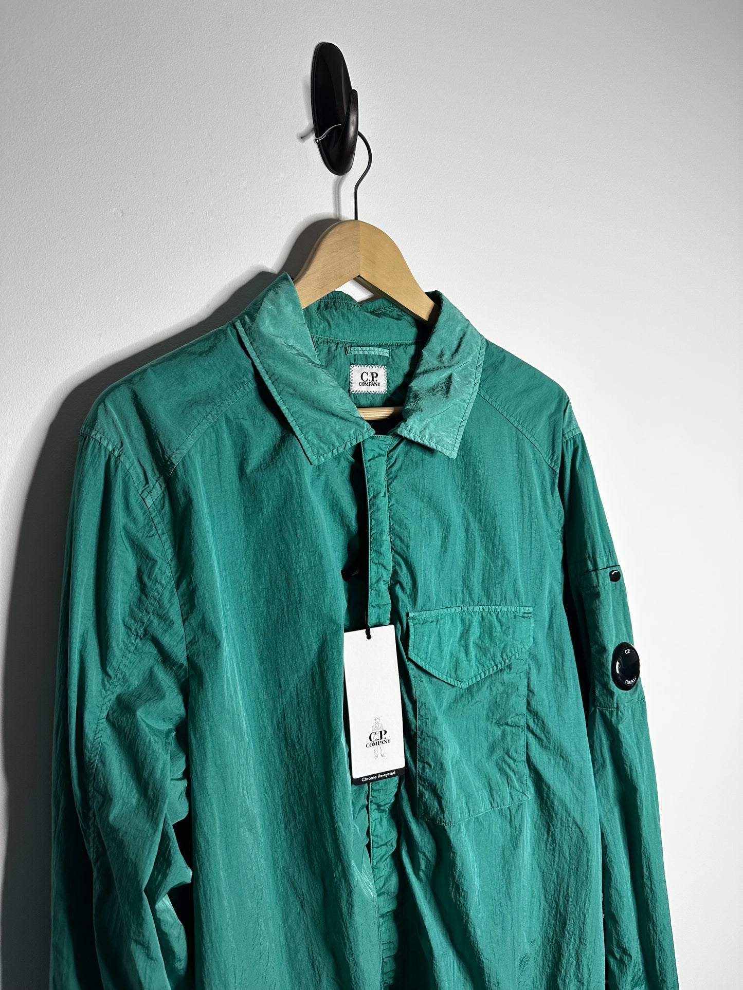C.P. Company Green Chrome - R Nylon Overshirt - Large