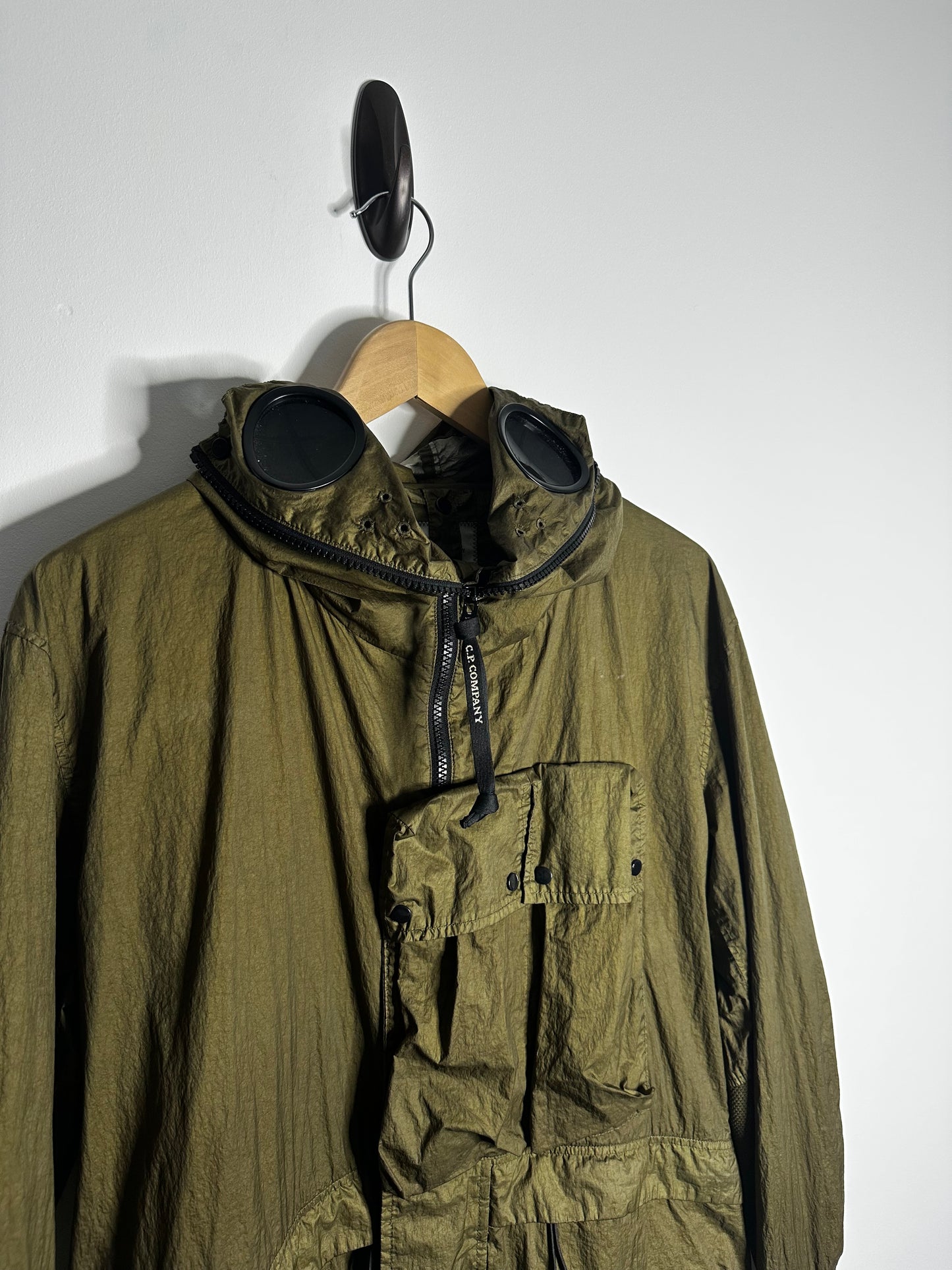 C.P. Company x Adidas Originals Green Chrome Explorer Goggle Jacket - Small