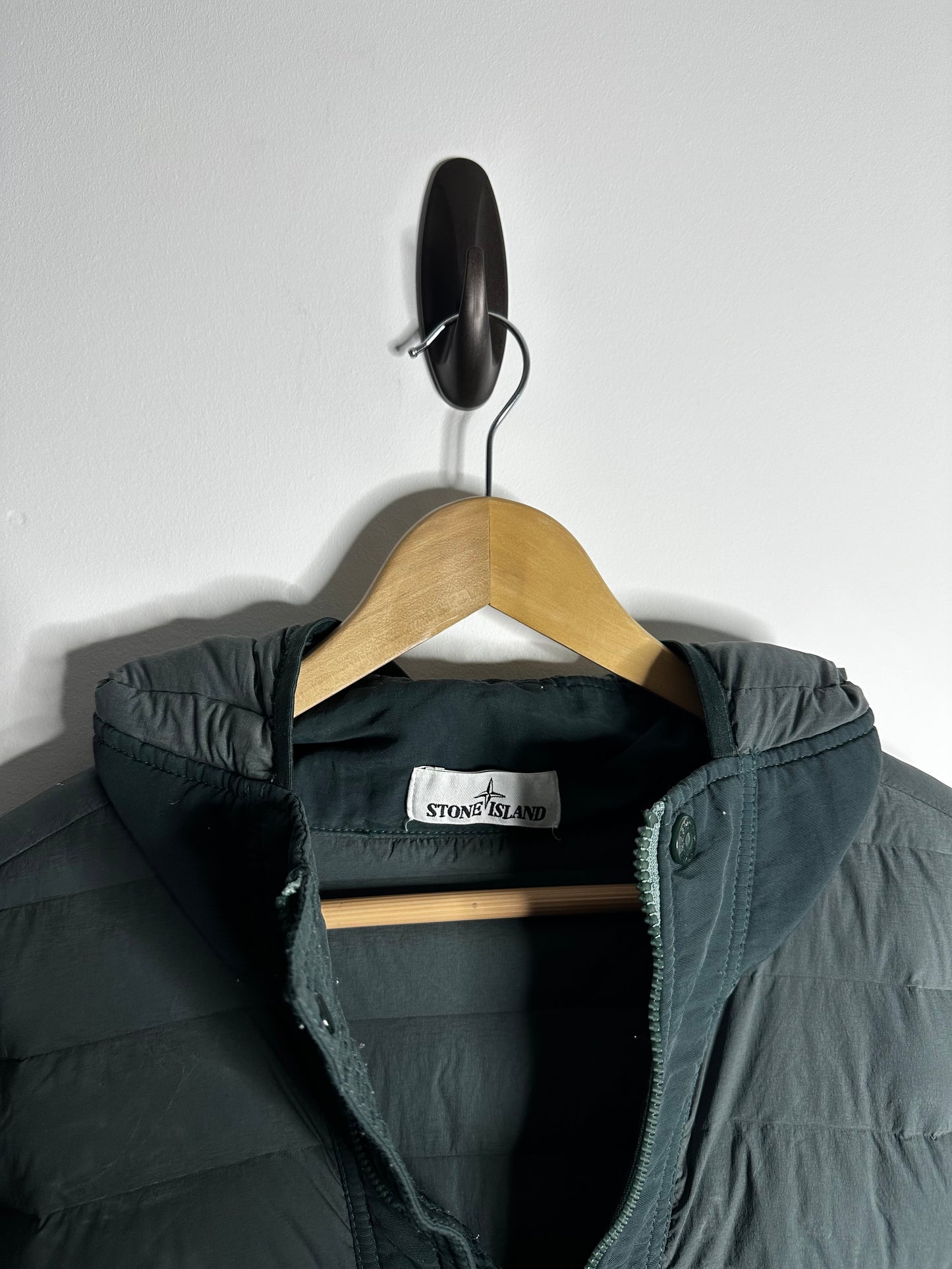 Stone Island Green Loom Woven Down Chambers Puffer Jacket - XXXL