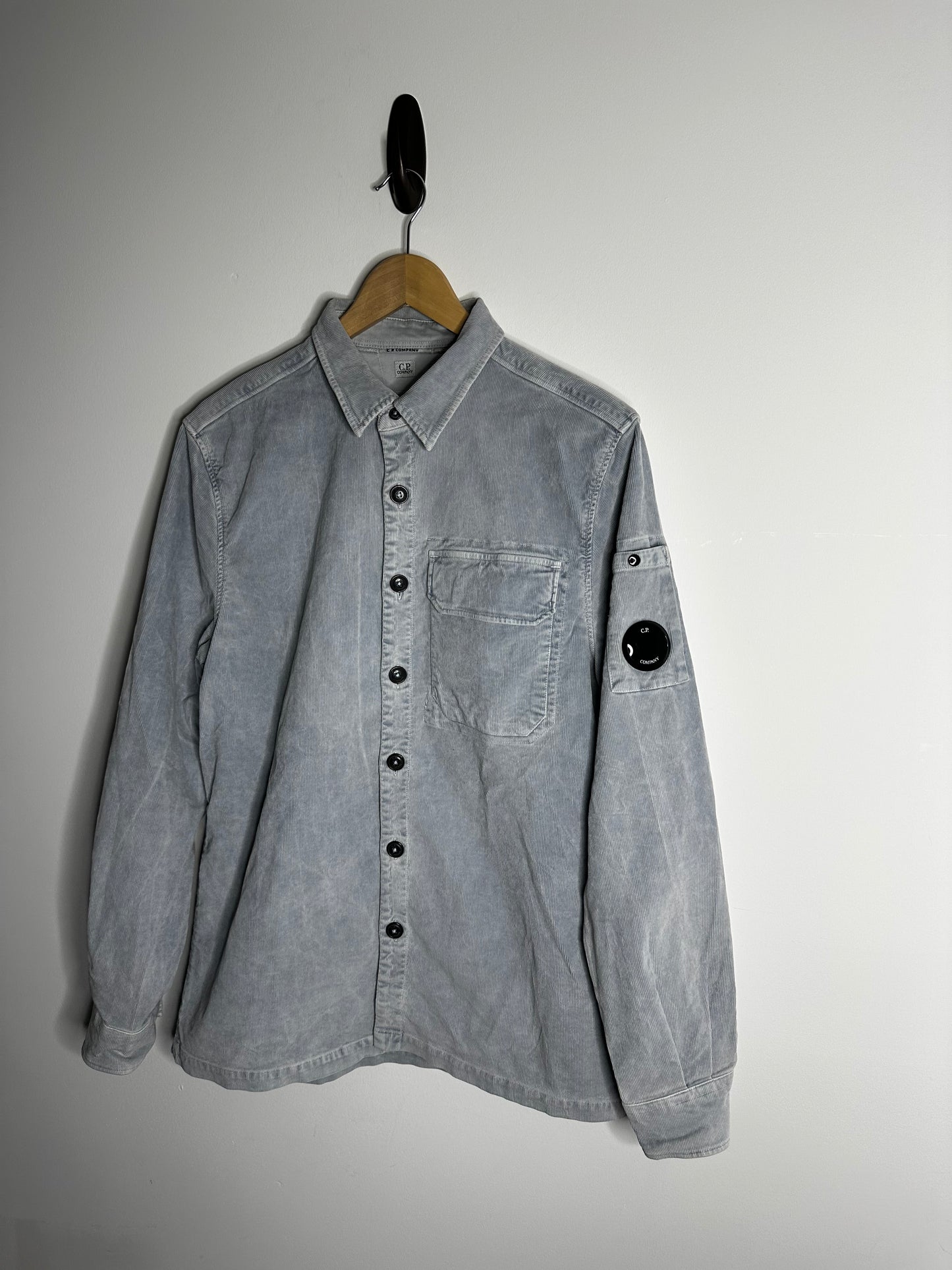 C.P. Company Light Blue Corduroy Overshirt - Large