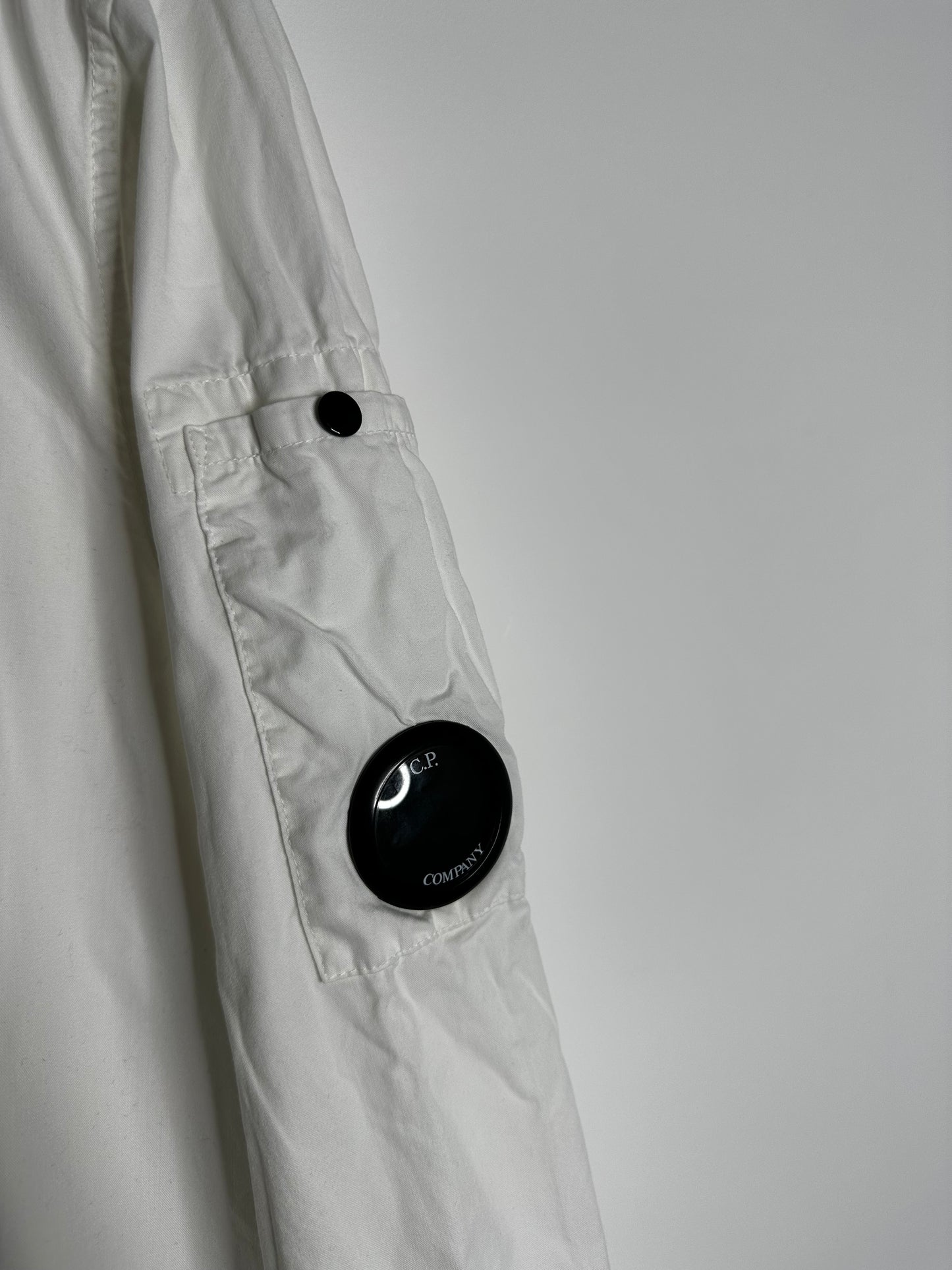 C.P. Company White Button Fasten Overshirt - XXL