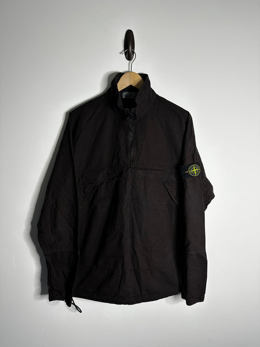 Stone Island Black Ripstop Pull Over Smock - Large