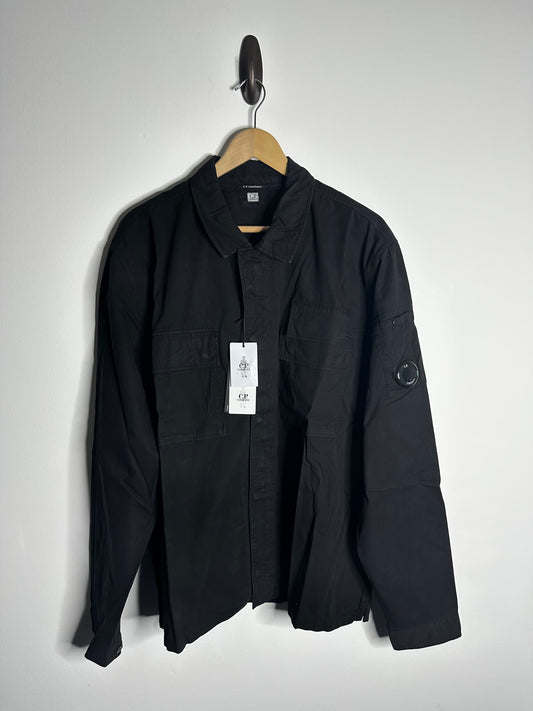 C.P. Company Black Gabardine Overshirt - XXXL