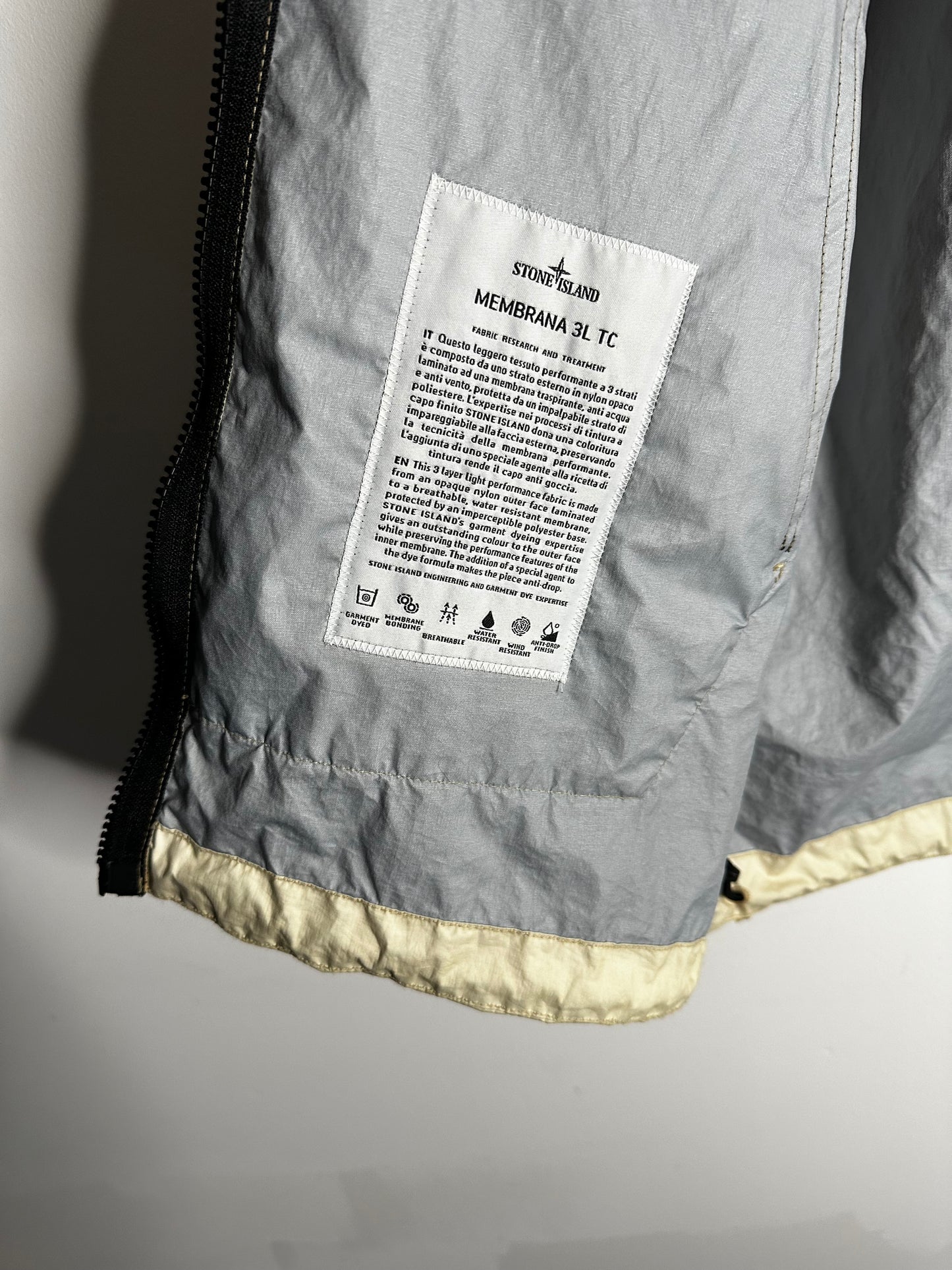 Stone Island Peach Membrana 3L TC Hooded Jacket - Medium