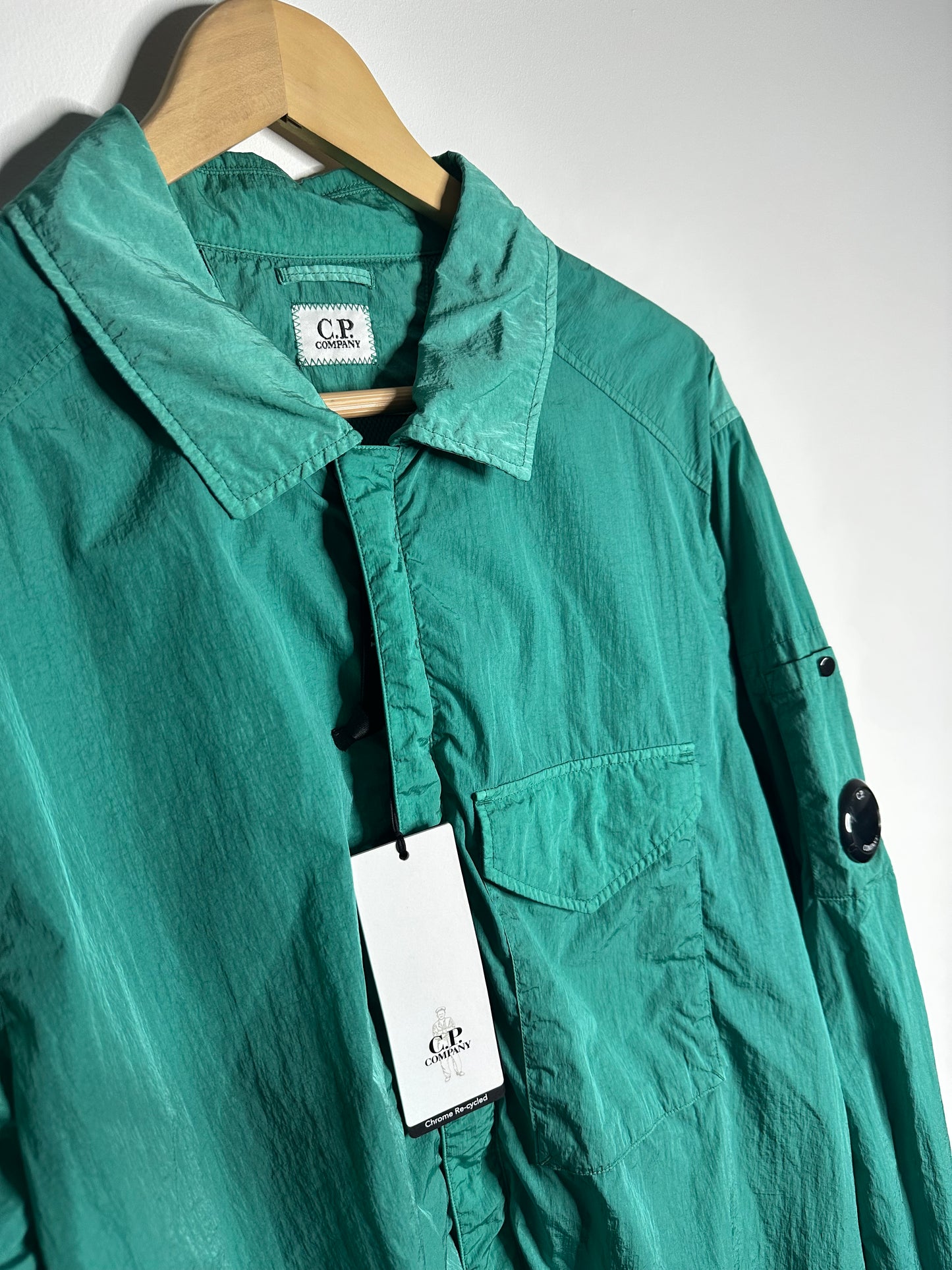 C.P. Company Green Chrome - R Nylon Overshirt - Large