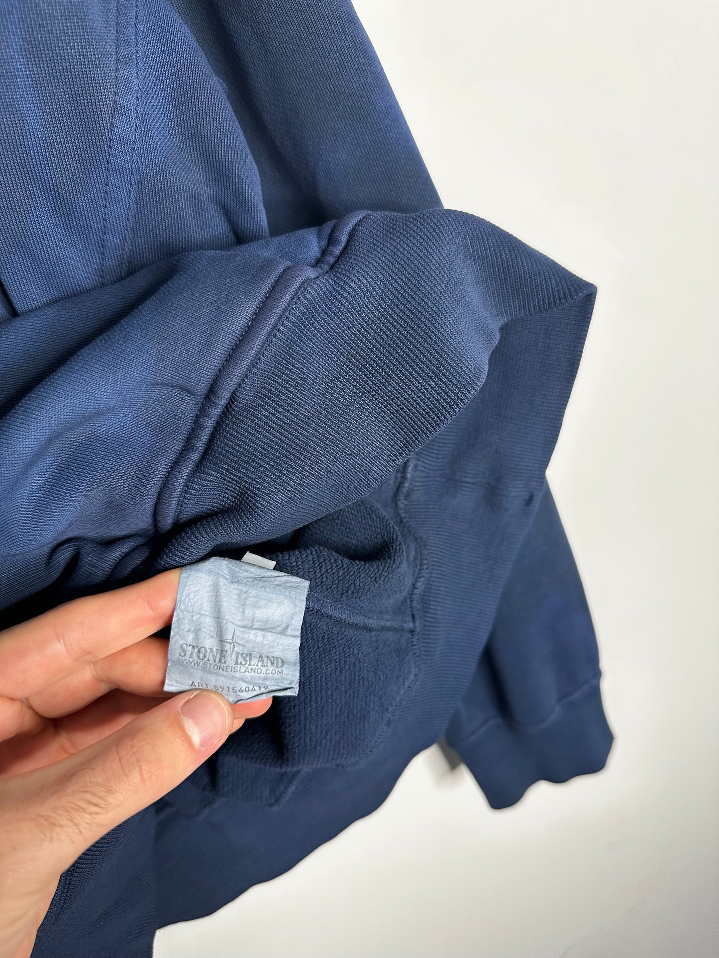 Stone Island Navy Print Crewneck Sweatshirt - Extra Large