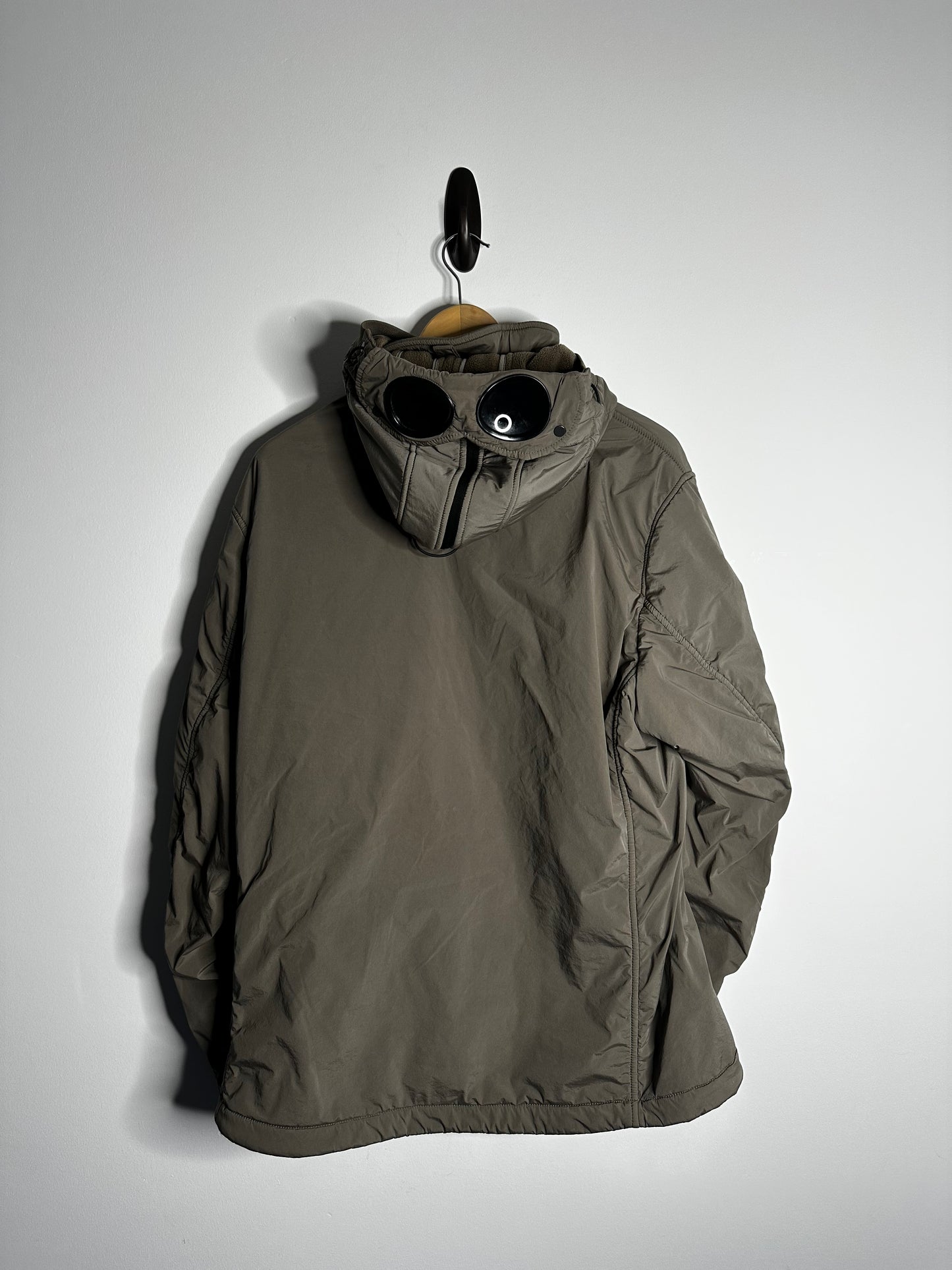 C.P. Company Tan Fleece Lined Nycra Stretch Goggle Jacket - XXXL