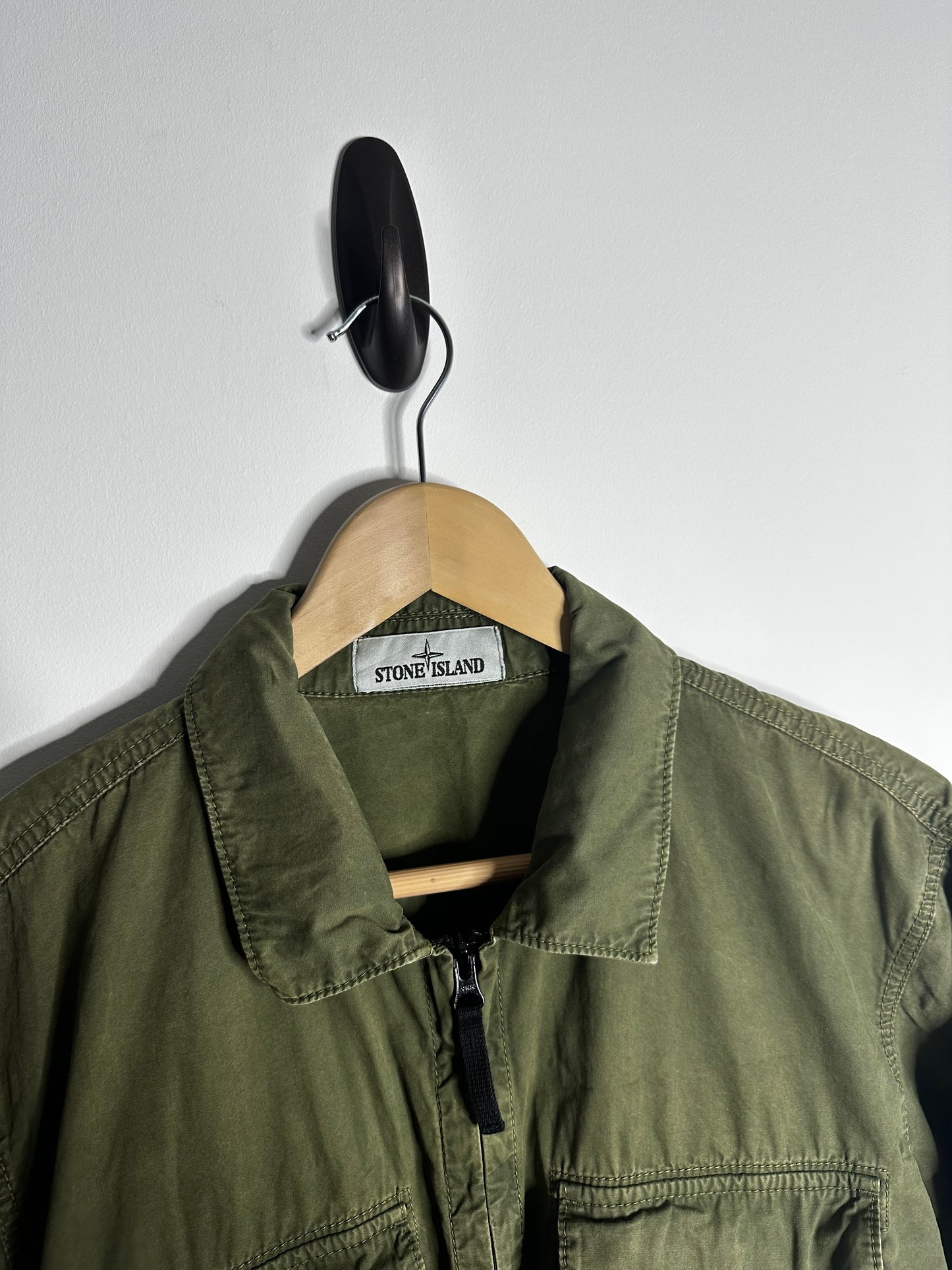 Stone Island Khaki Double Pocket Overshirt - Large