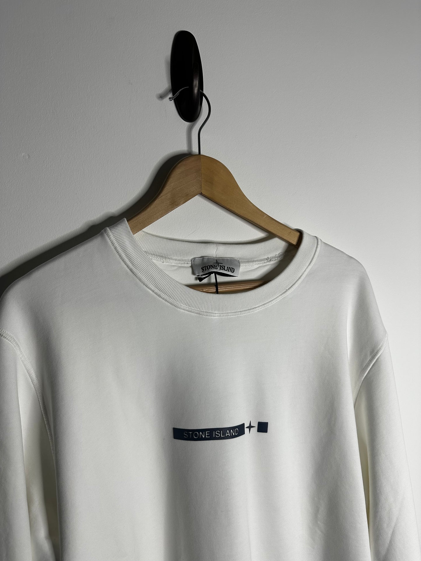 Stone Island White Crewneck Sweatshirt - XXL