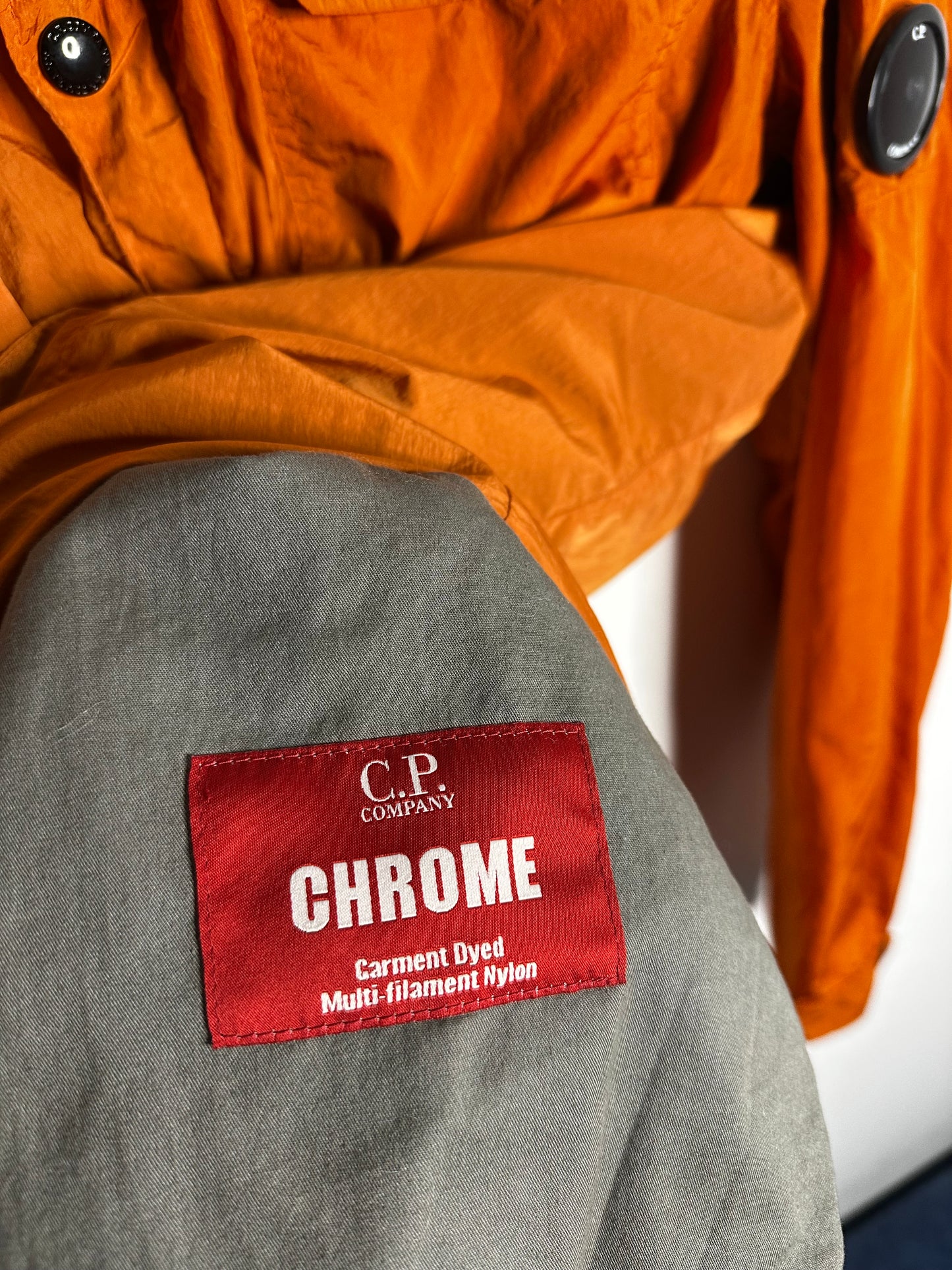 C.P. Company Orange Chrome Lined Overshirt - Extra Large