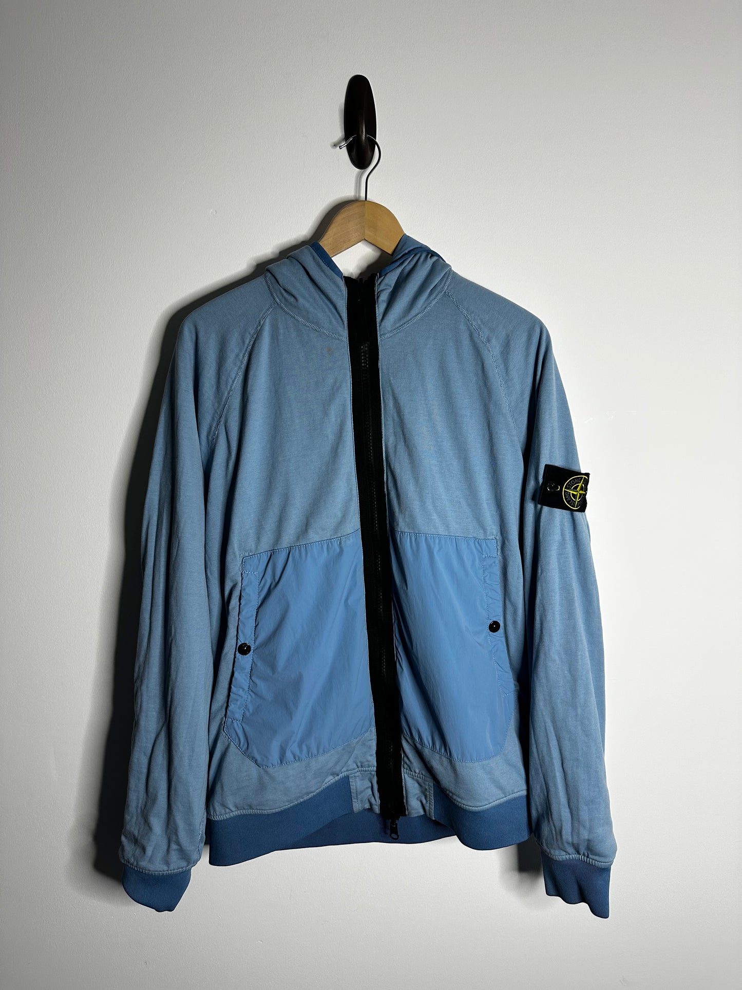 Stone Island Light Blue Comfort Tech Polartec Reversible Jacket - Medium