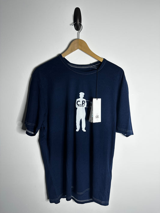 C.P. Company Denim Blue Sailor Print T - Shirt - Large