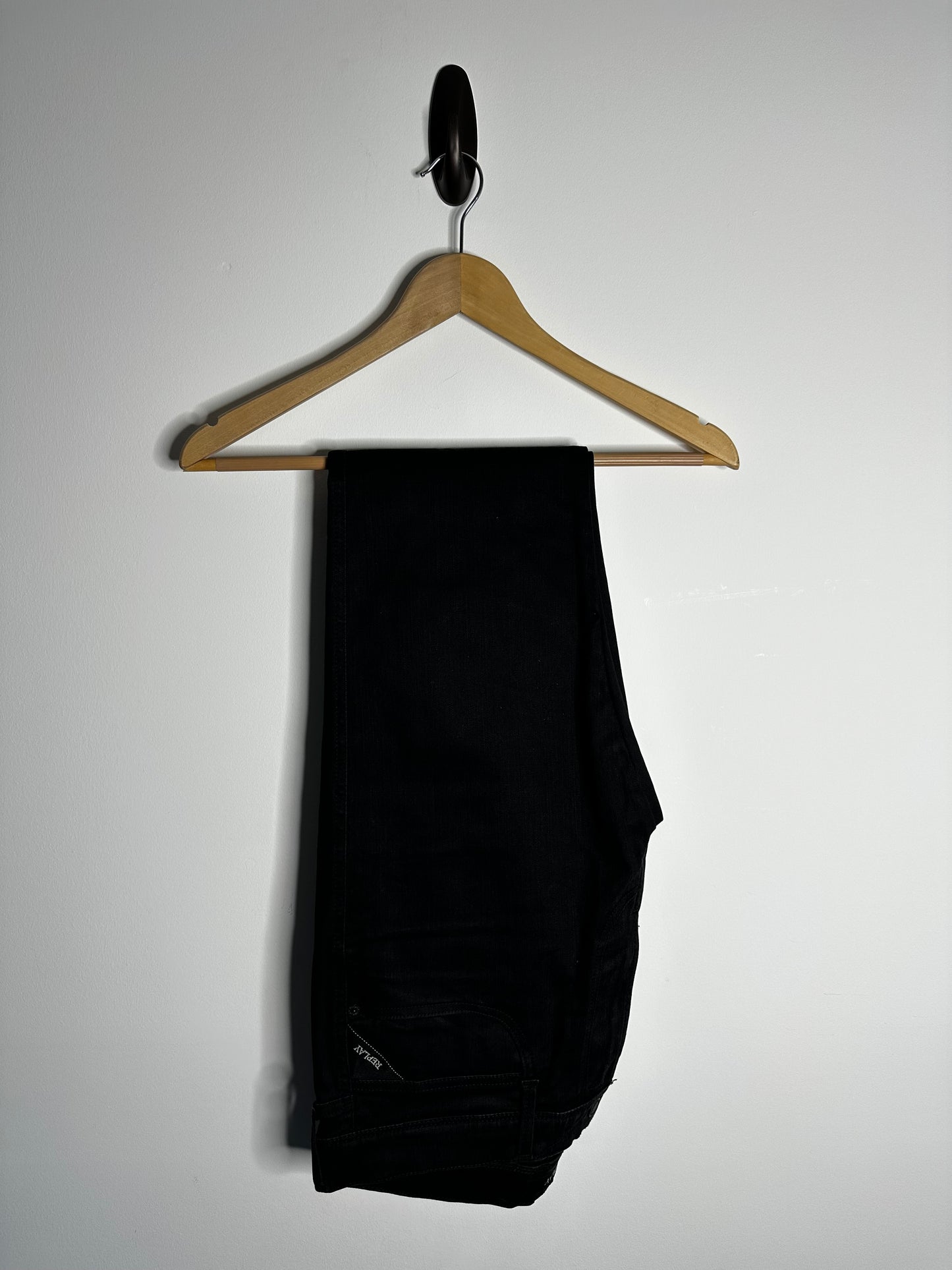 Replay Black Anbass Hyperflex Jeans - 36 Waist / 32 Leg