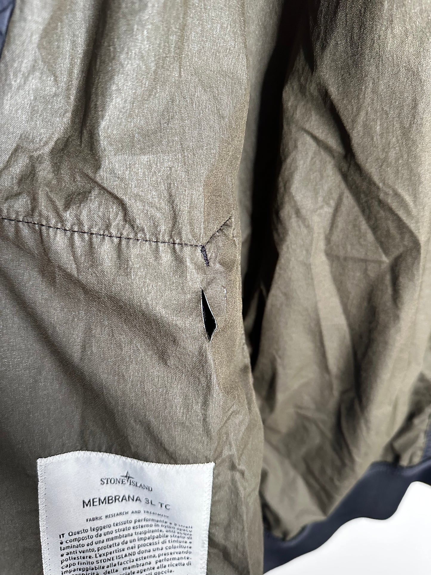 Stone Island Navy Membrana 3L TC Jacket - Extra Large