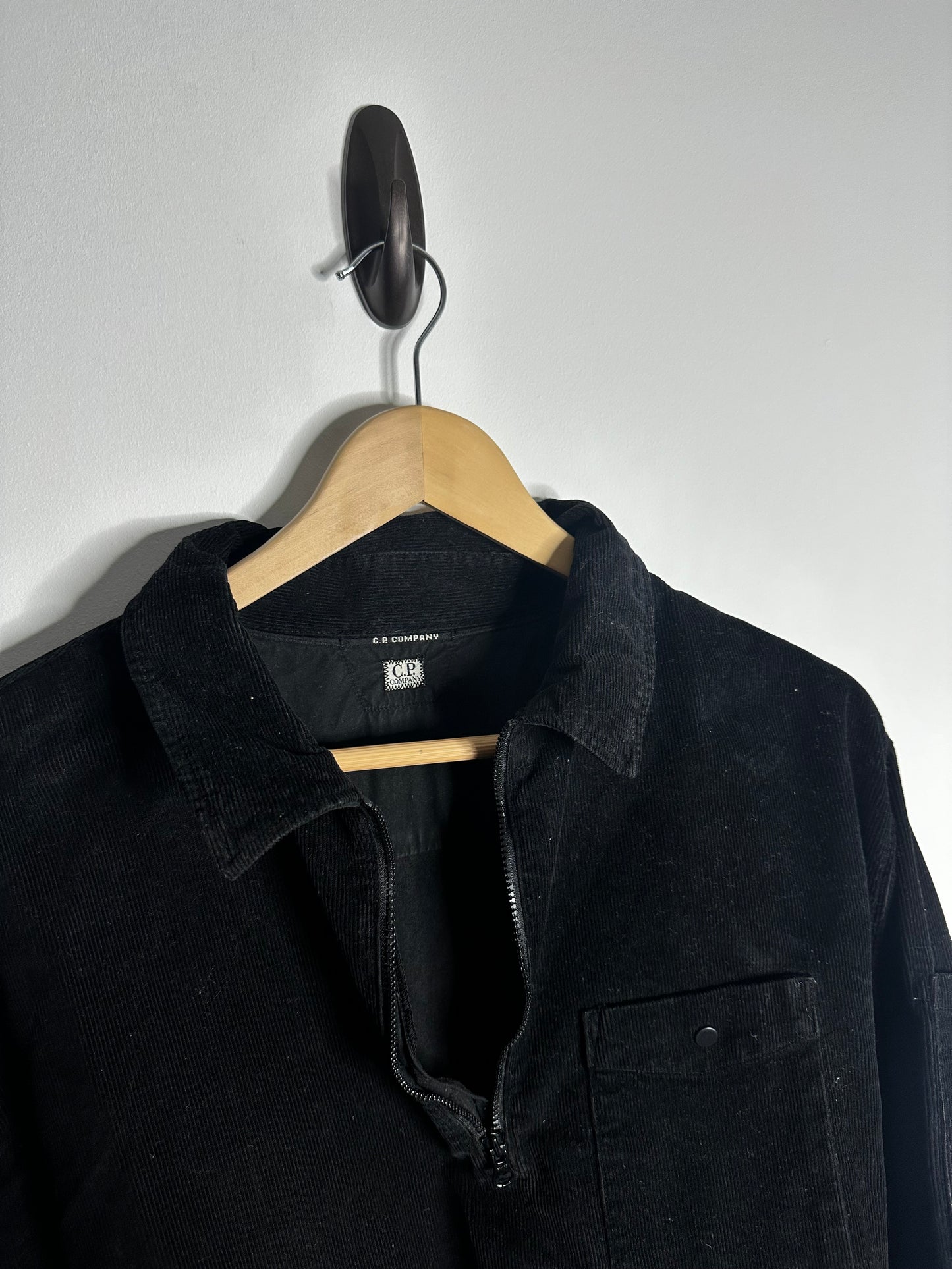 C.P. Company Black Corduroy Smock Overshirt - Extra Large