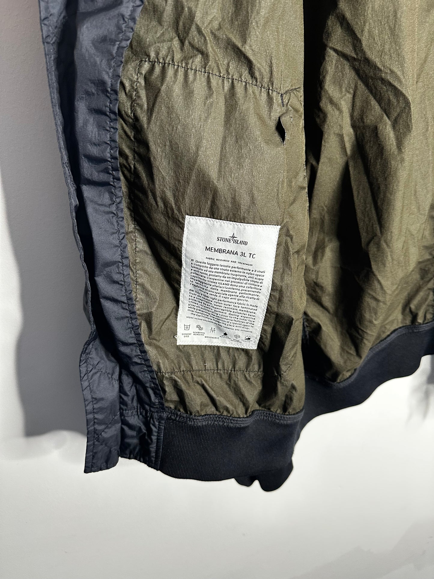 Stone Island Navy Membrana 3L TC Jacket - Extra Large