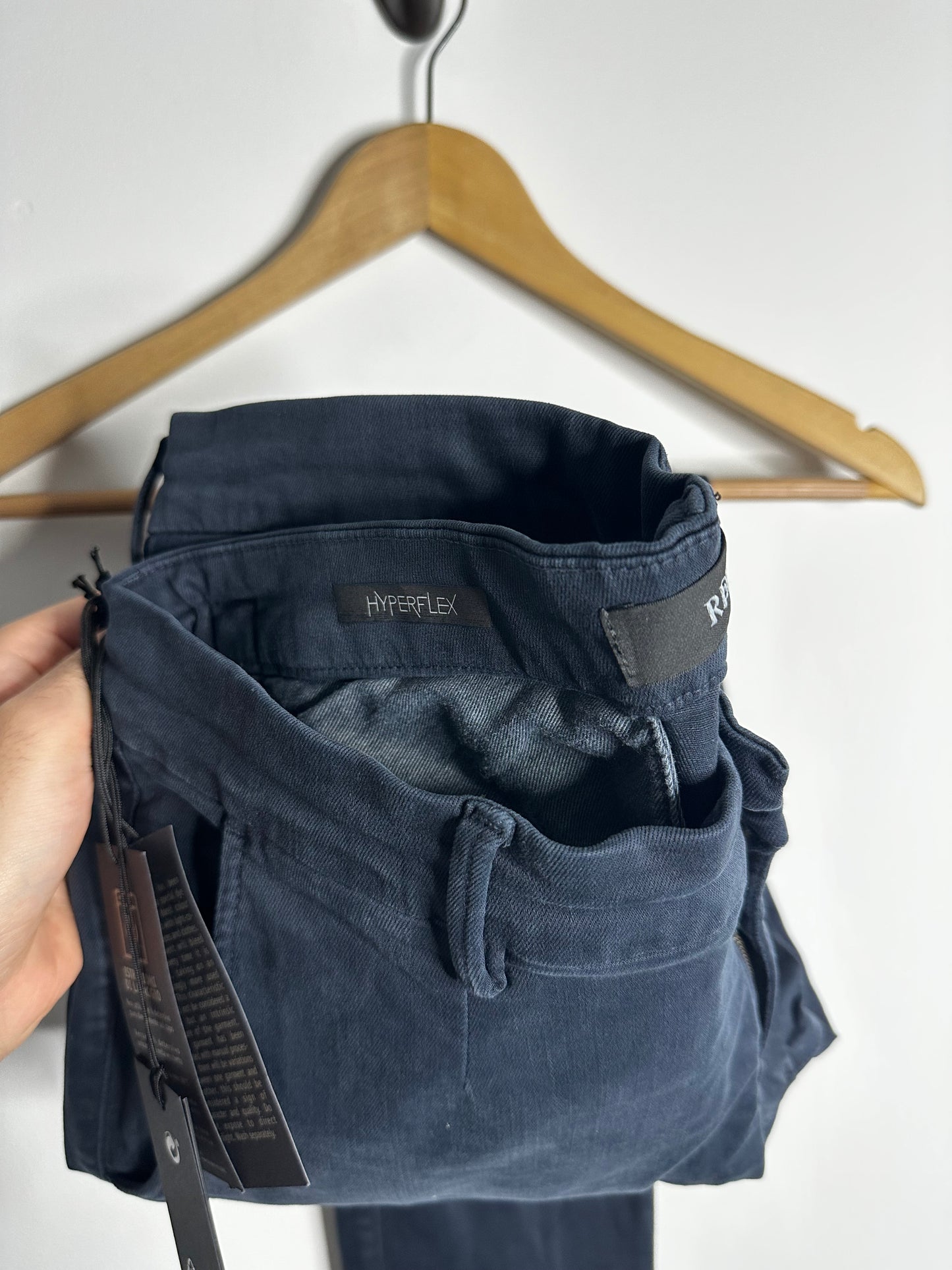 Replay Blue Jaan Hyperflex Cargo Trousers - 32 Waist / 32 Leg