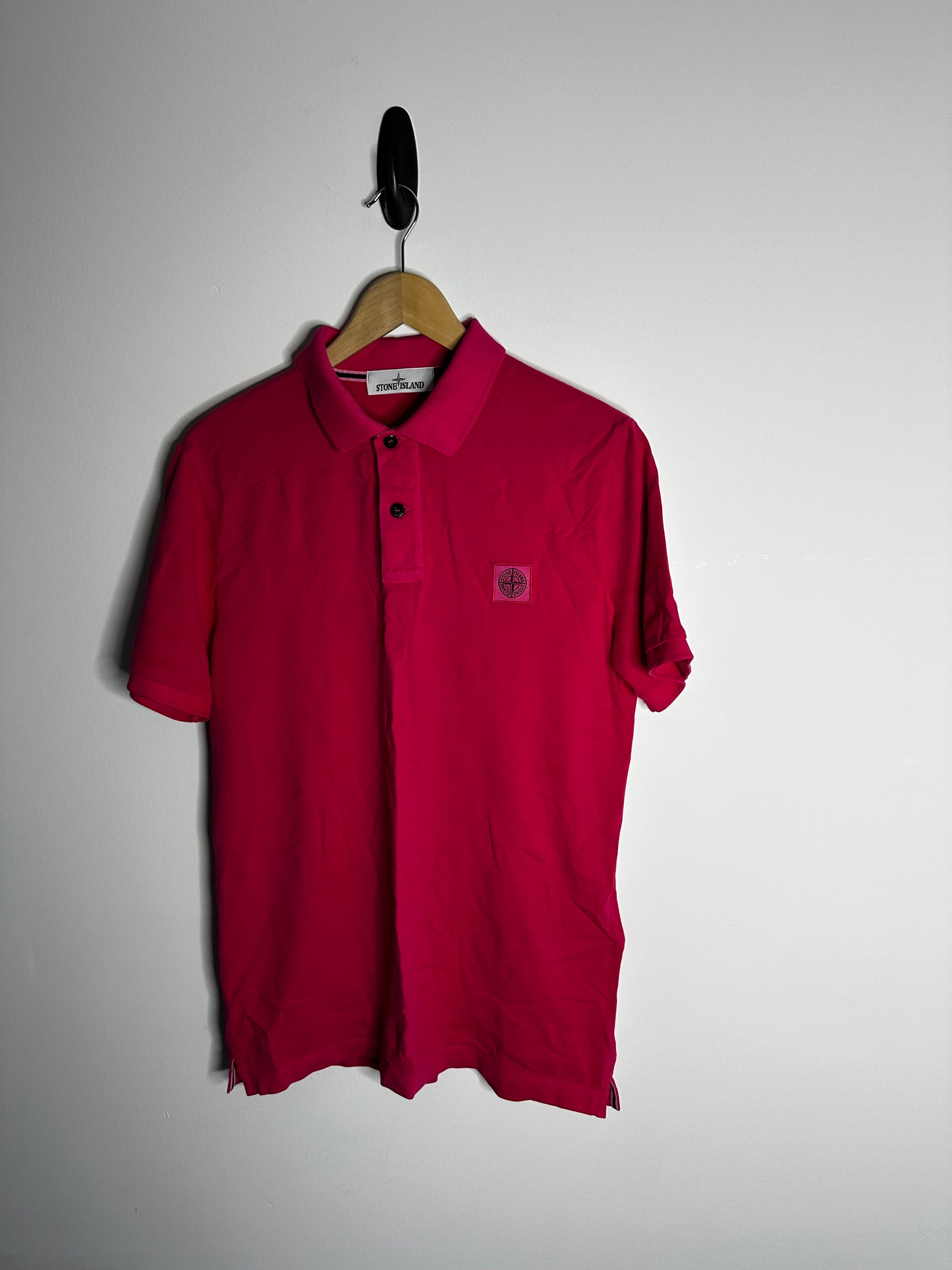 Stone Island Pink Polo Shirt - Large