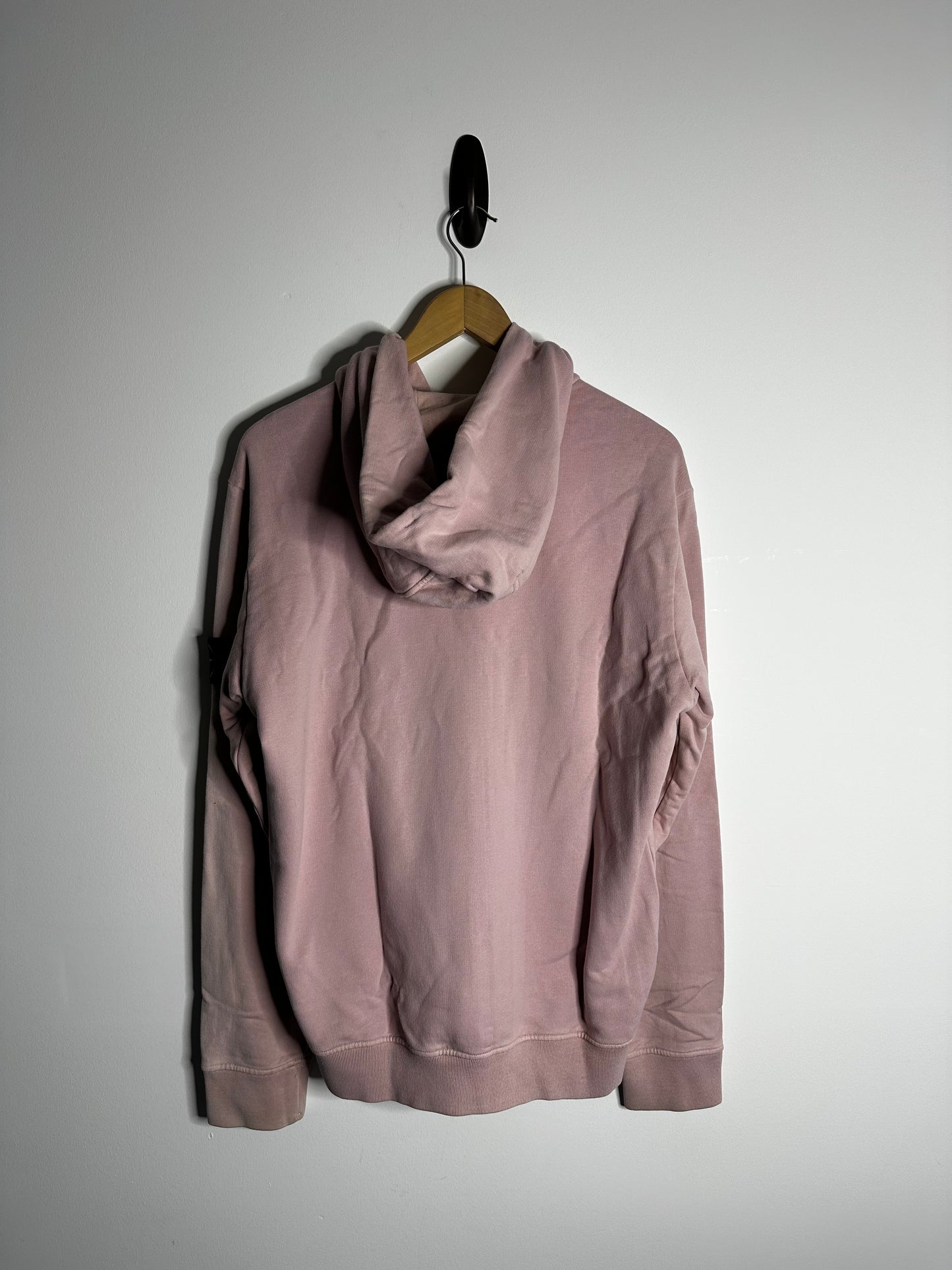 Stone Island Pink Full Zip Hoodie - Large