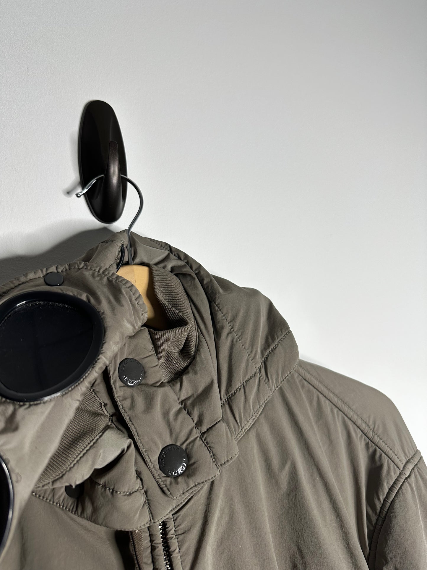 C.P. Company Tan Fleece Lined Nycra Stretch Goggle Jacket - XXXL