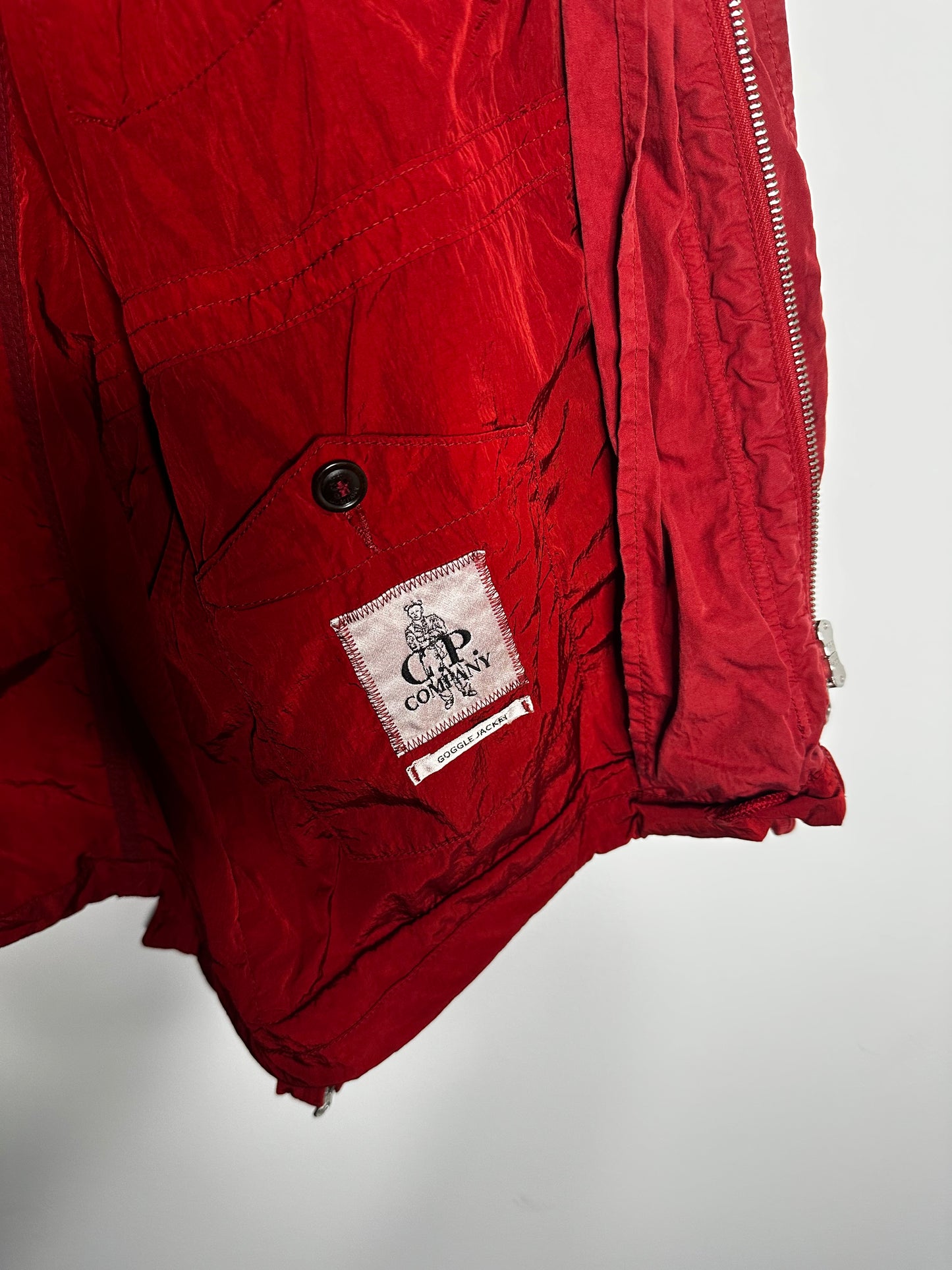 C.P. Company Red Multi Pocket Goggle Jacket - XXXL