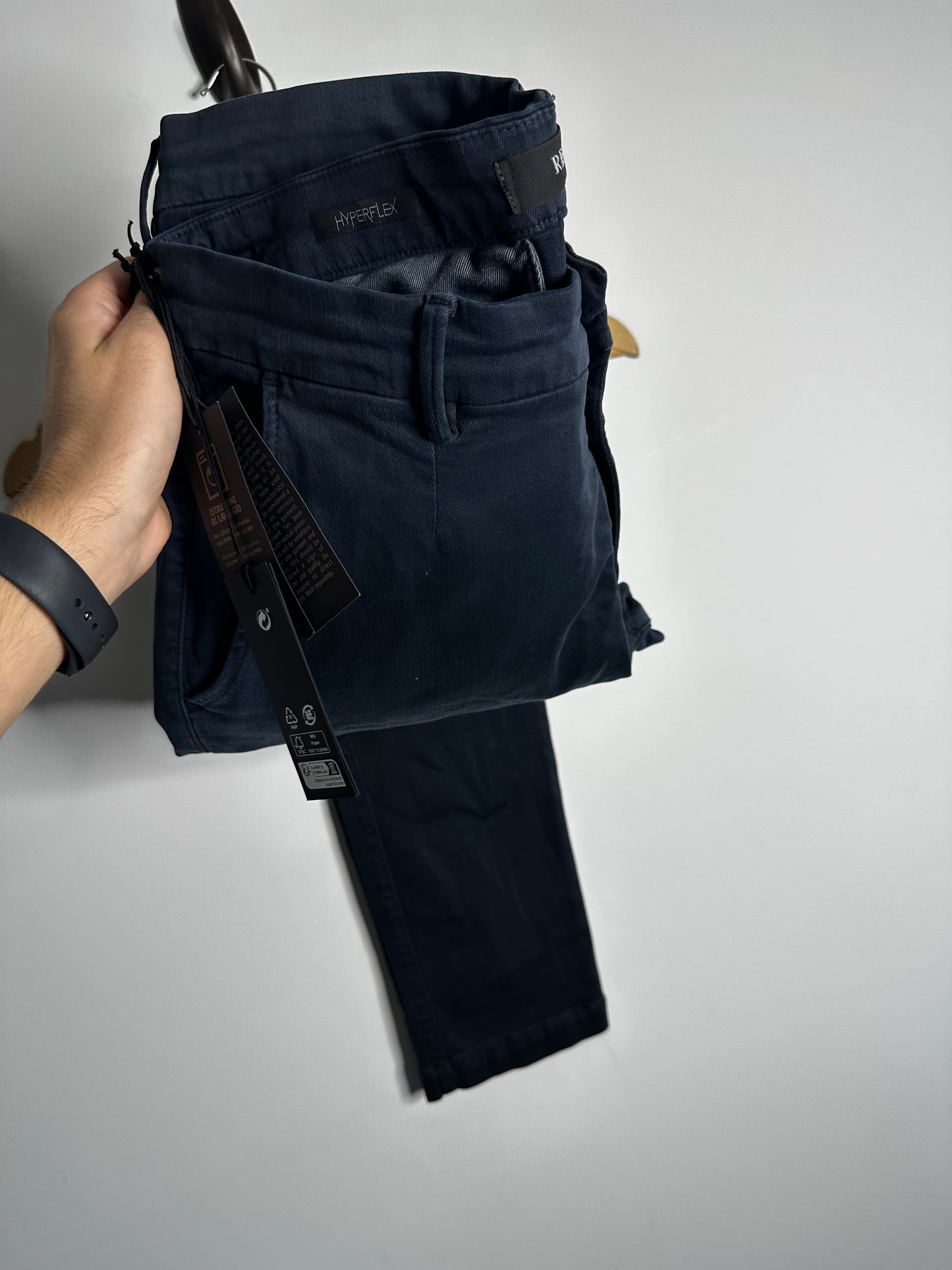 Replay Blue Jaan Hyperflex Cargo Trousers - 32 Waist / 32 Leg