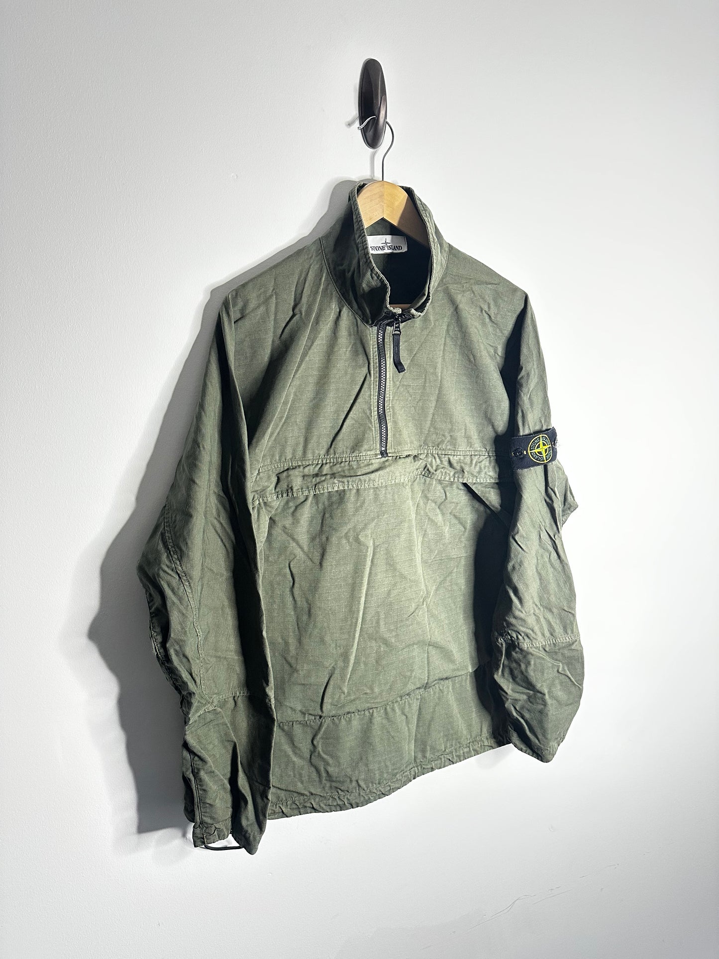 Stone Island Khaki Ripstop Pullover Smock - Extra Large