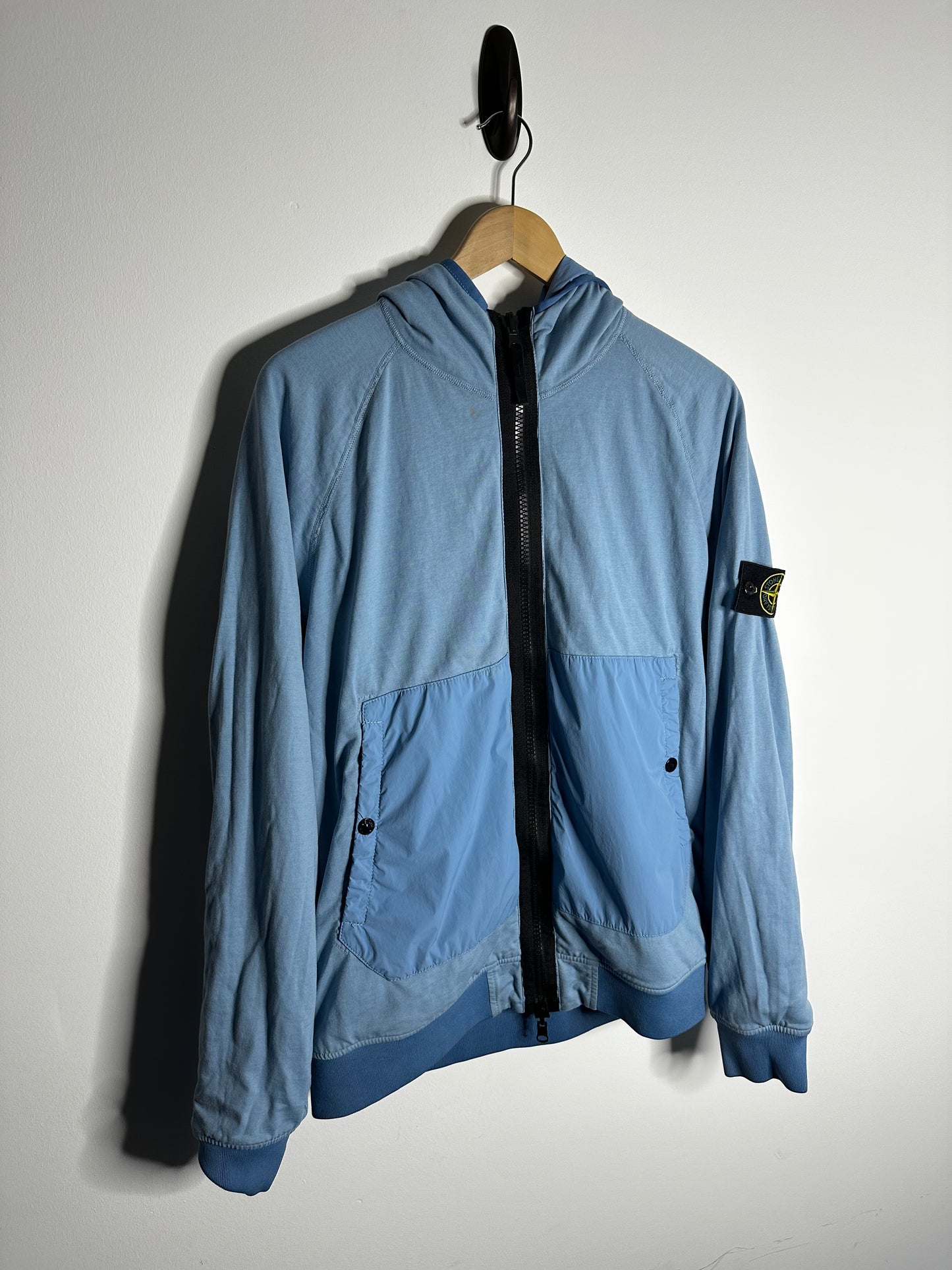 Stone Island Light Blue Comfort Tech Polartec Reversible Jacket - Medium