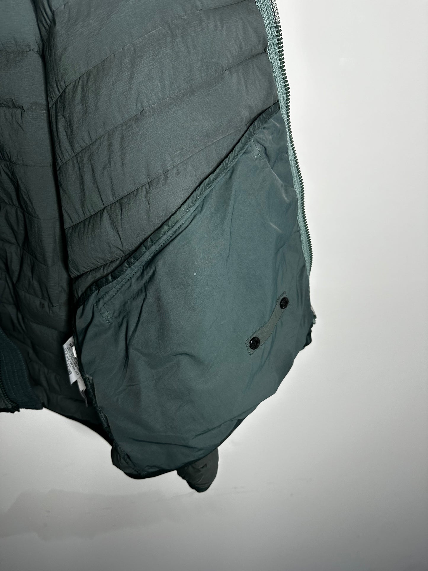 Stone Island Green Loom Woven Down Chambers Puffer Jacket - XXXL
