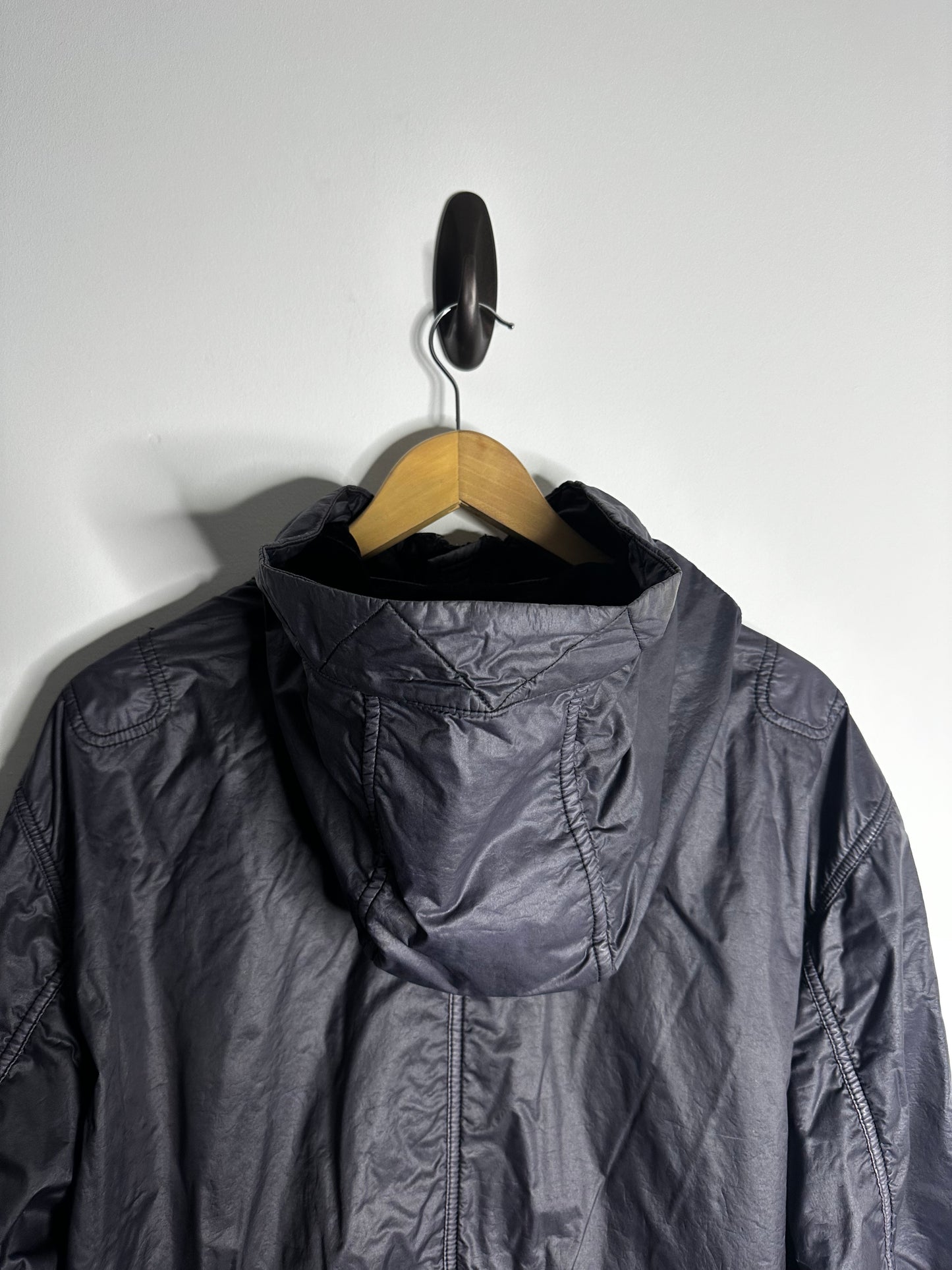 Stone Island Purple Lamy Flock Hooded Jacket - XXL