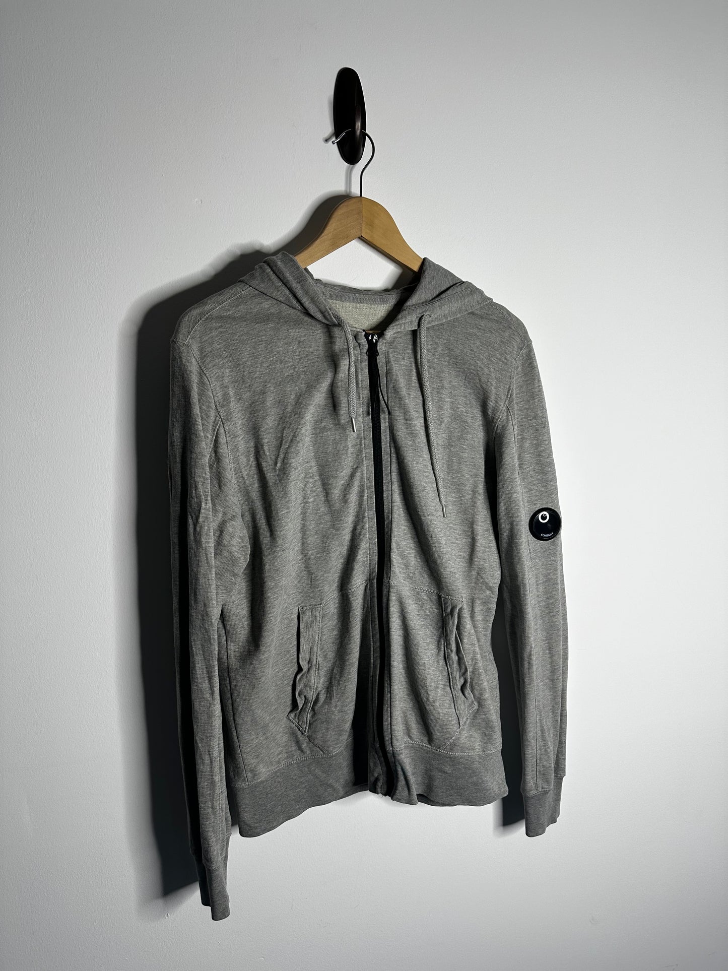 C.P. Company Grey Full Zip Hoodie - Medium