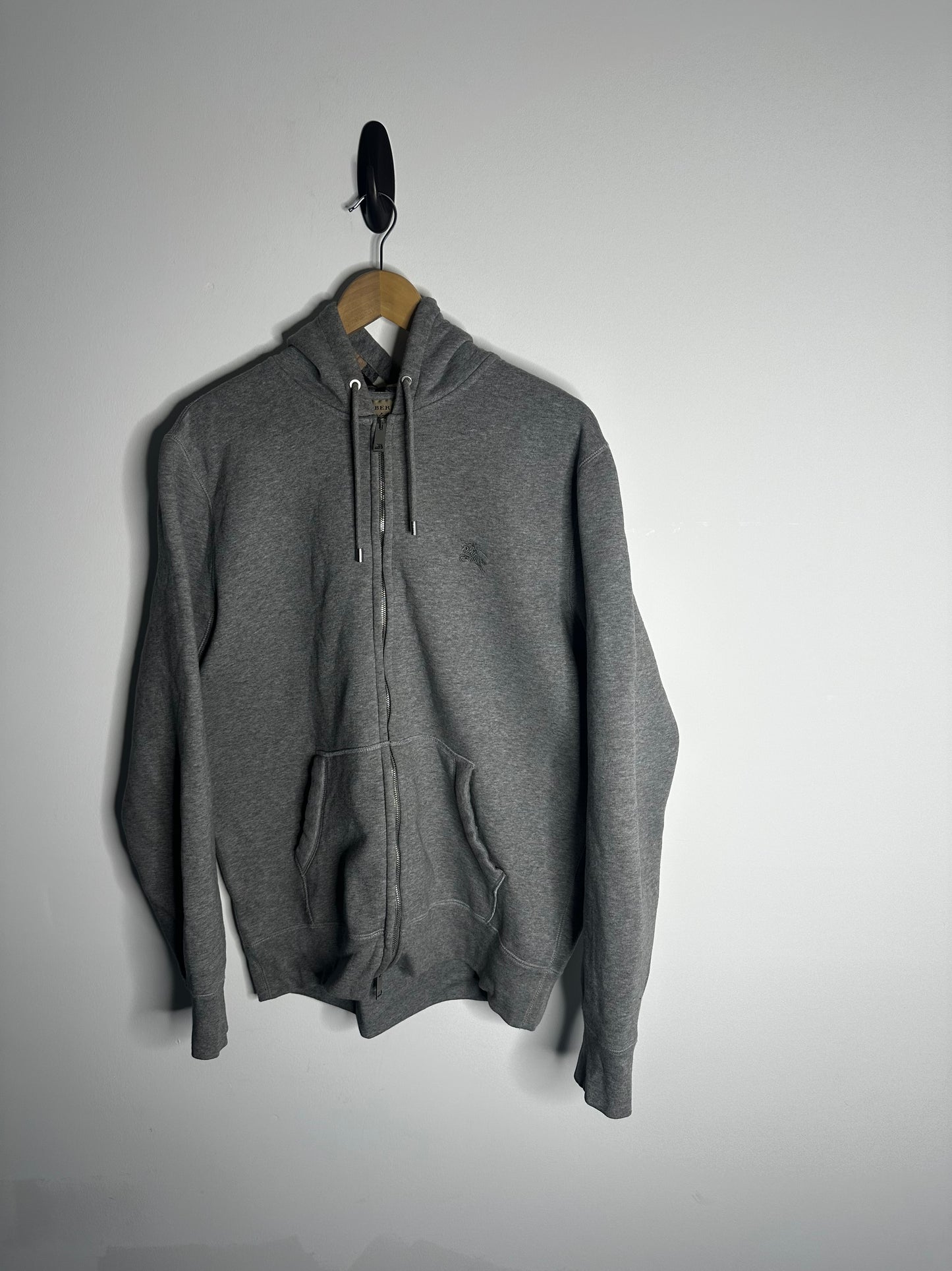 Burberry Grey Full Zip Nova Check Hood Hoodie - Extra Large